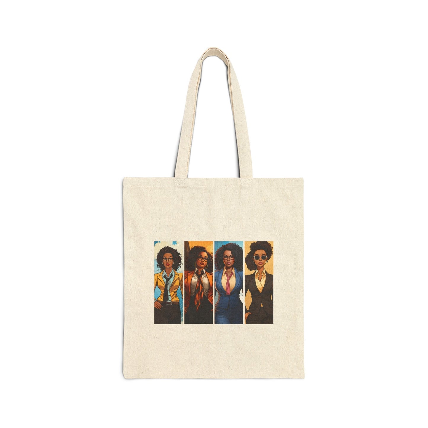 African American Women Superheroes Strong Black Women Cotton Canvas Tote Bag