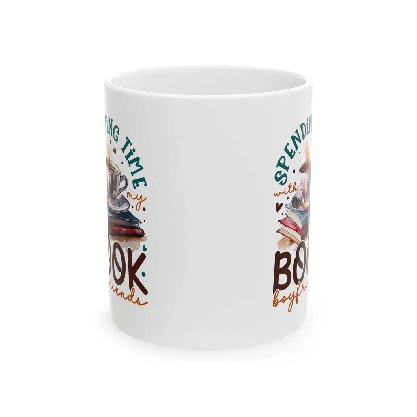 Book Boyfriend Power Reader Gift Mug Book Dragon Gift for Book Worm Ceramic Mug, 11oz