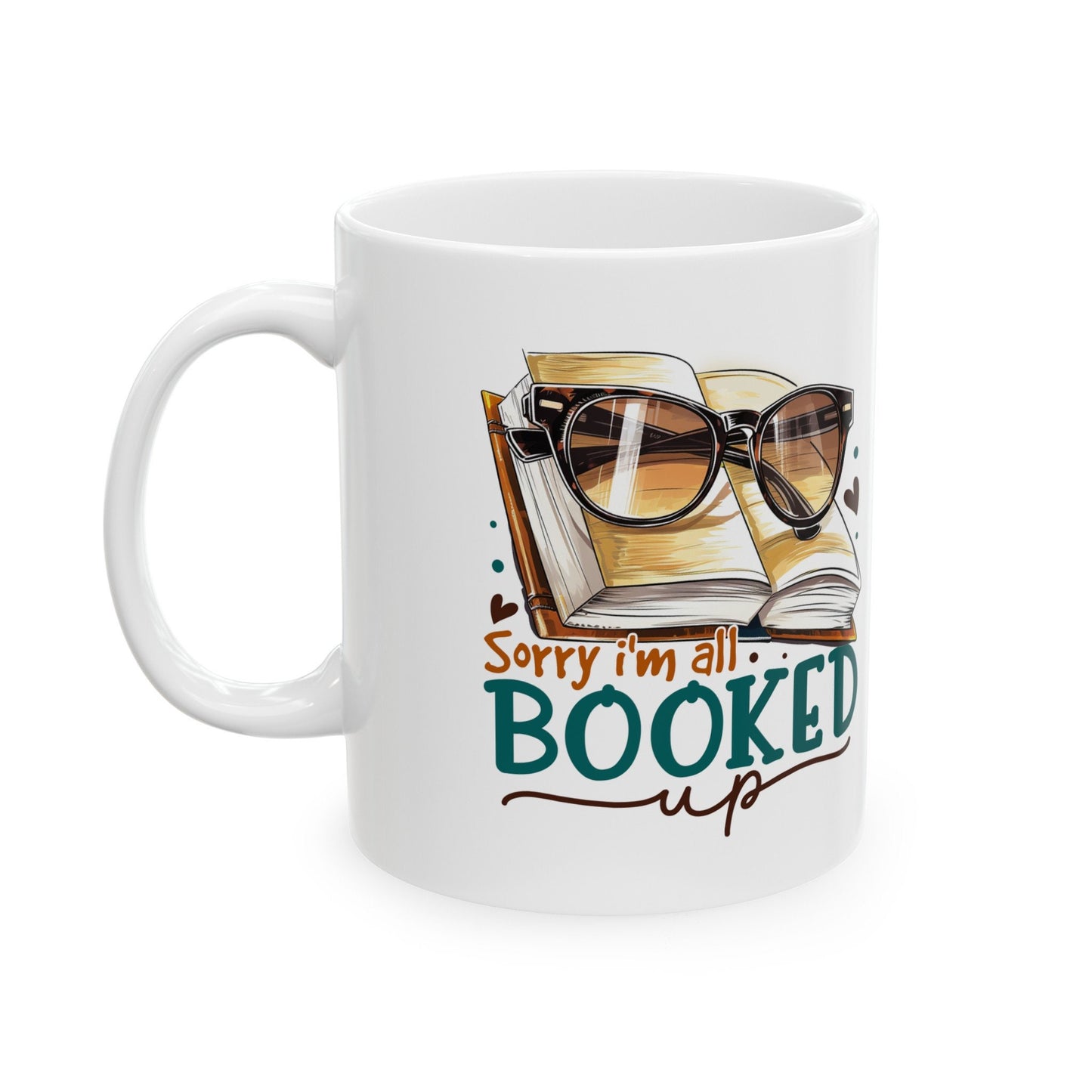 All Booked Up Reading Mom Gift for Power Reader Book Dragon Book Worm Book Nerd Ceramic Mug, 11oz