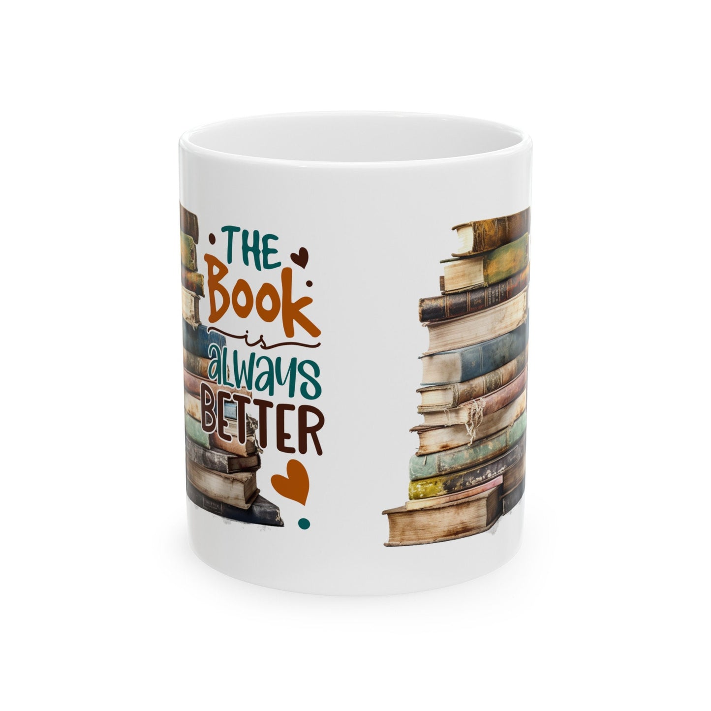 Book is Always Better Gift for Mom Power Reader Book Dragon Gift Ceramic Mug, 11oz