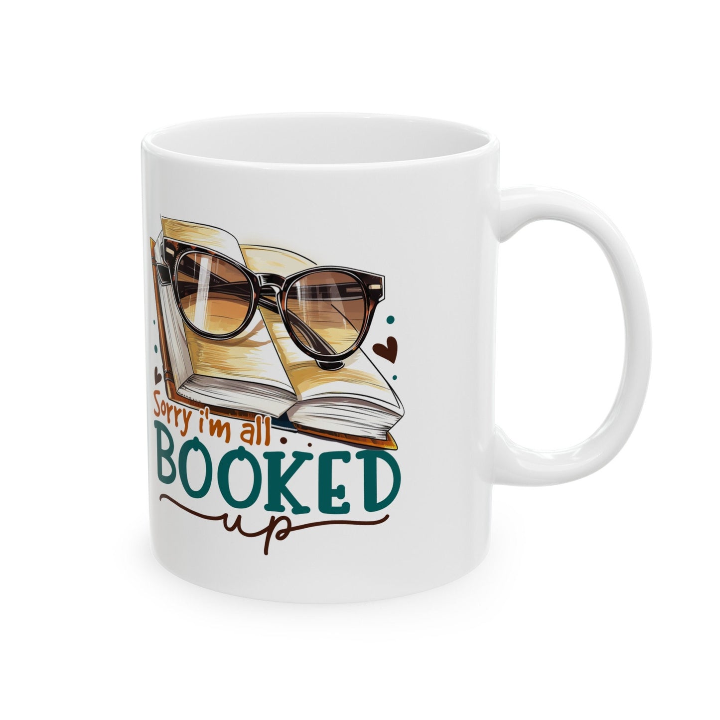 All Booked Up Reading Mom Gift for Power Reader Book Dragon Book Worm Book Nerd Ceramic Mug, 11oz