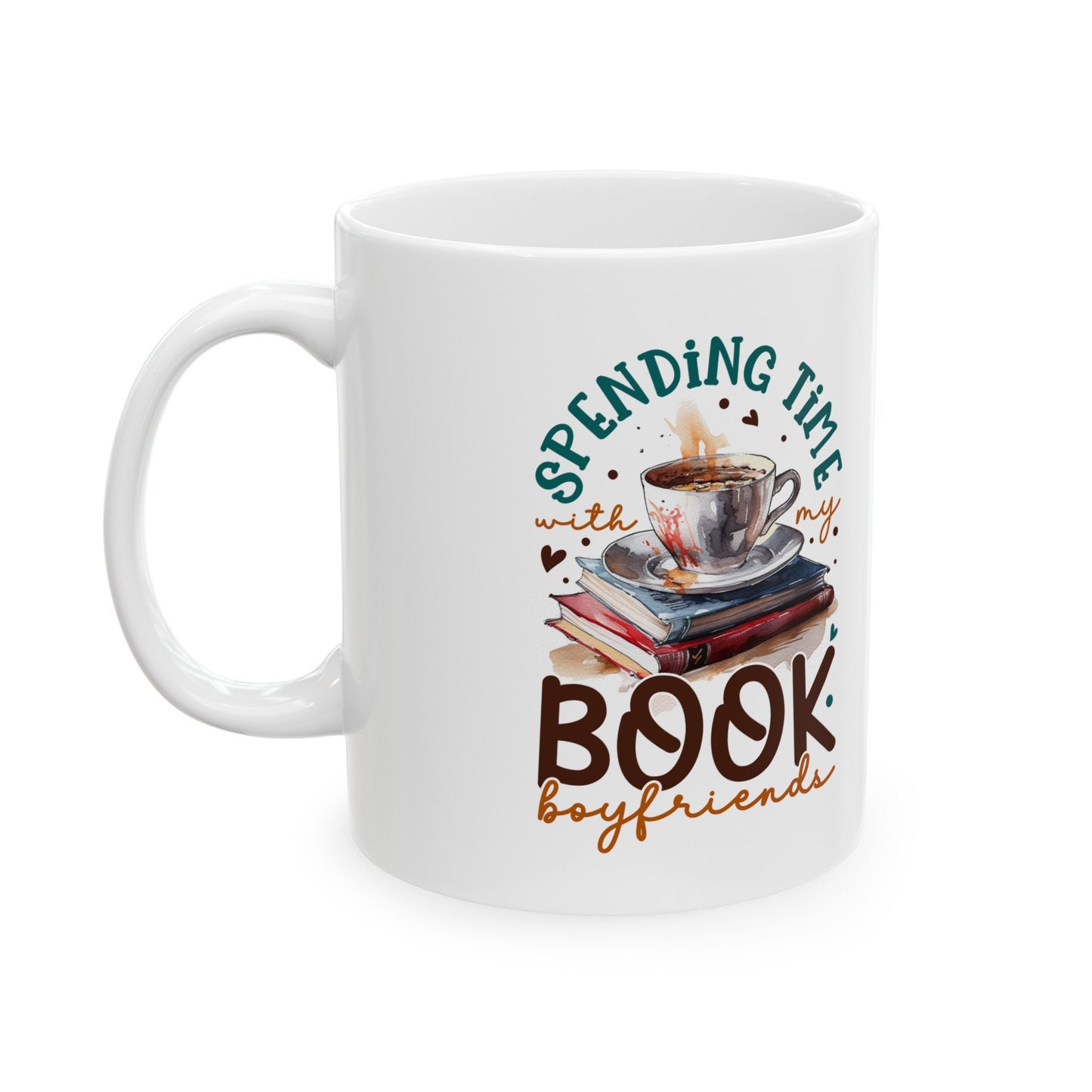 Book Boyfriend Power Reader Gift Mug Book Dragon Gift for Book Worm Ceramic Mug, 11oz