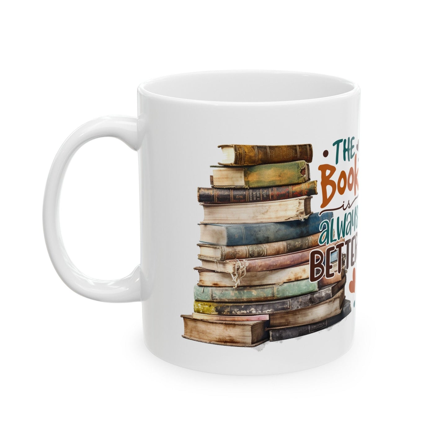 Book is Always Better Gift for Mom Power Reader Book Dragon Gift Ceramic Mug, 11oz