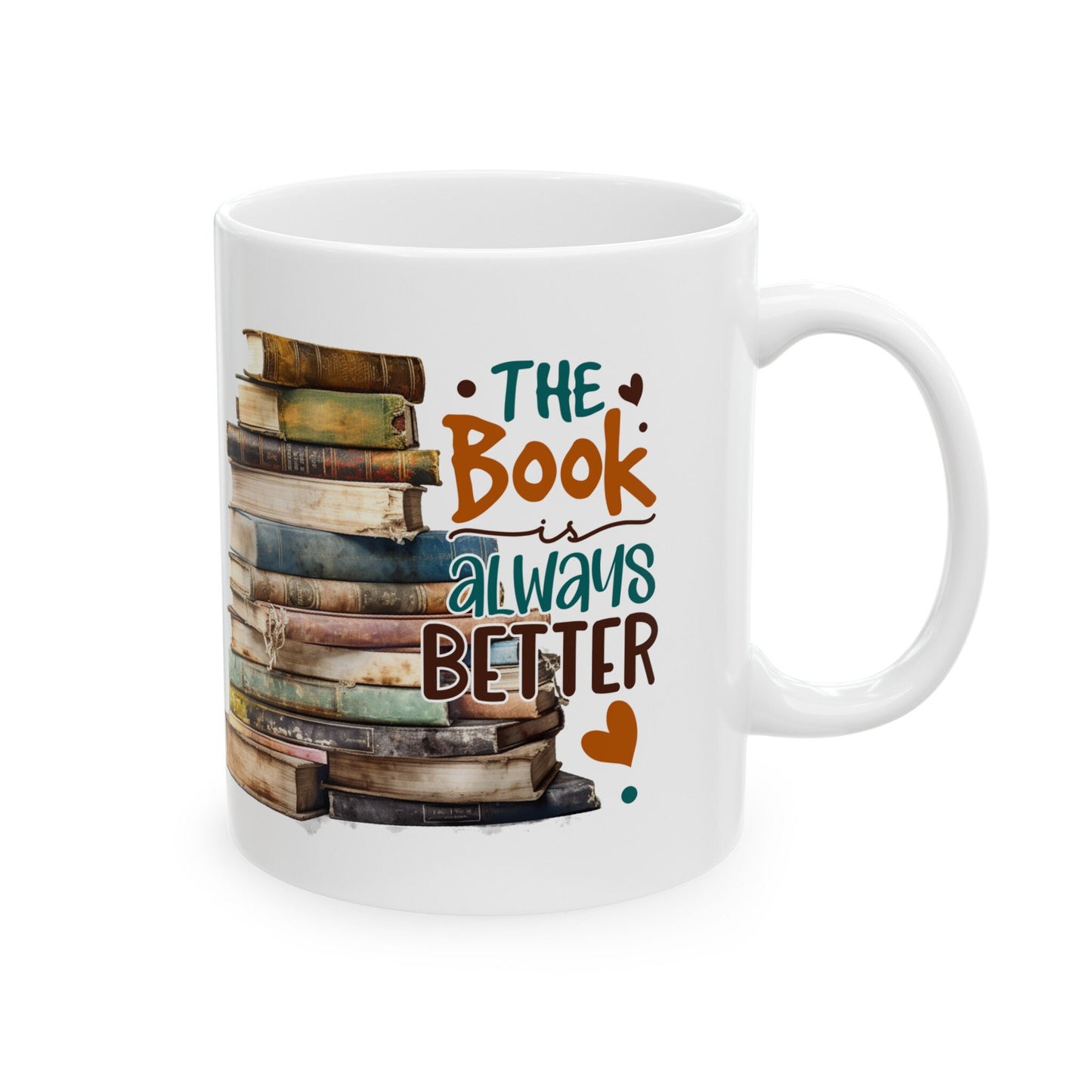 Book is Always Better Gift for Mom Power Reader Book Dragon Gift Ceramic Mug, 11oz