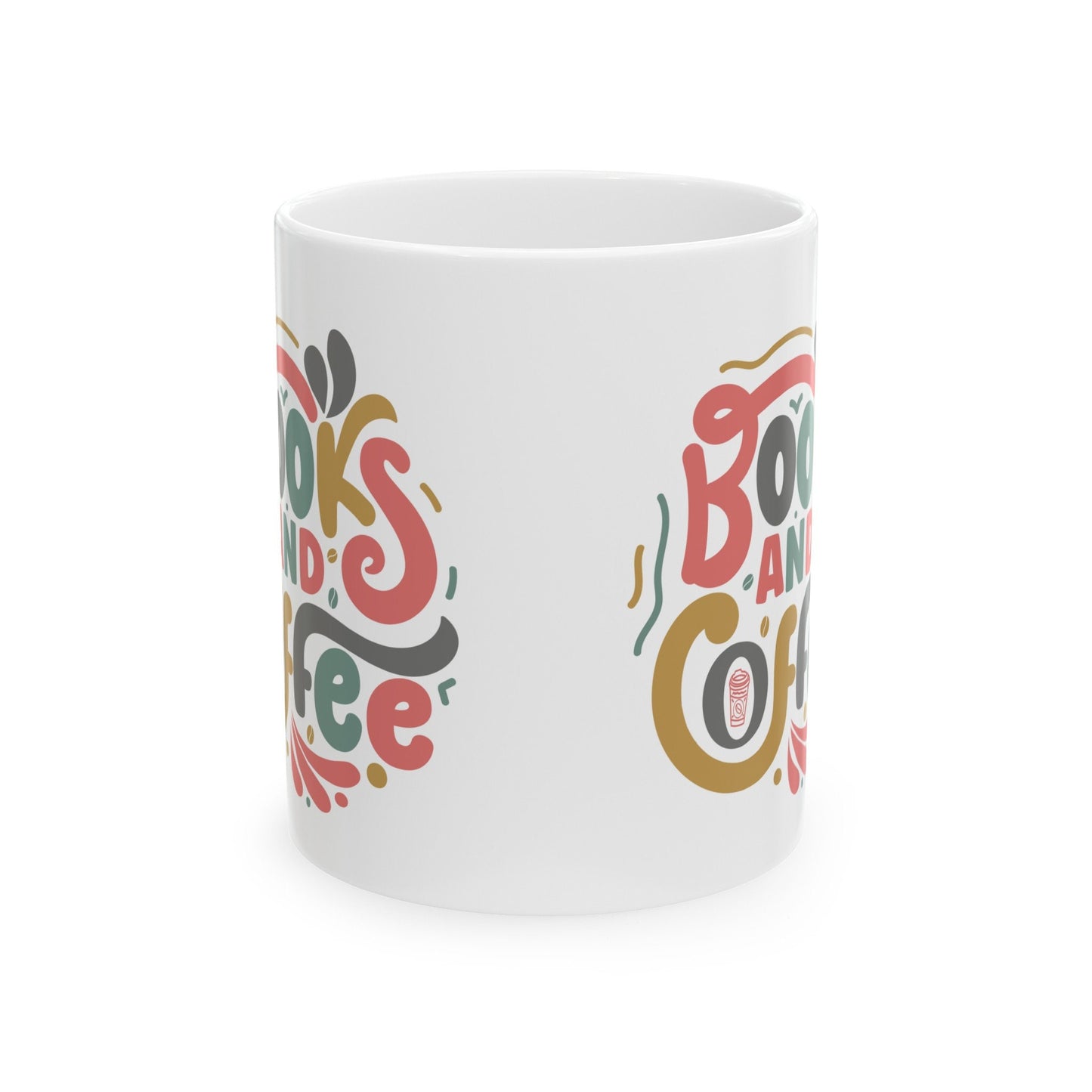 Books and Coffee Lover Gift Power Reader Gift for Mom Book Lover Ceramic Mug, 11oz