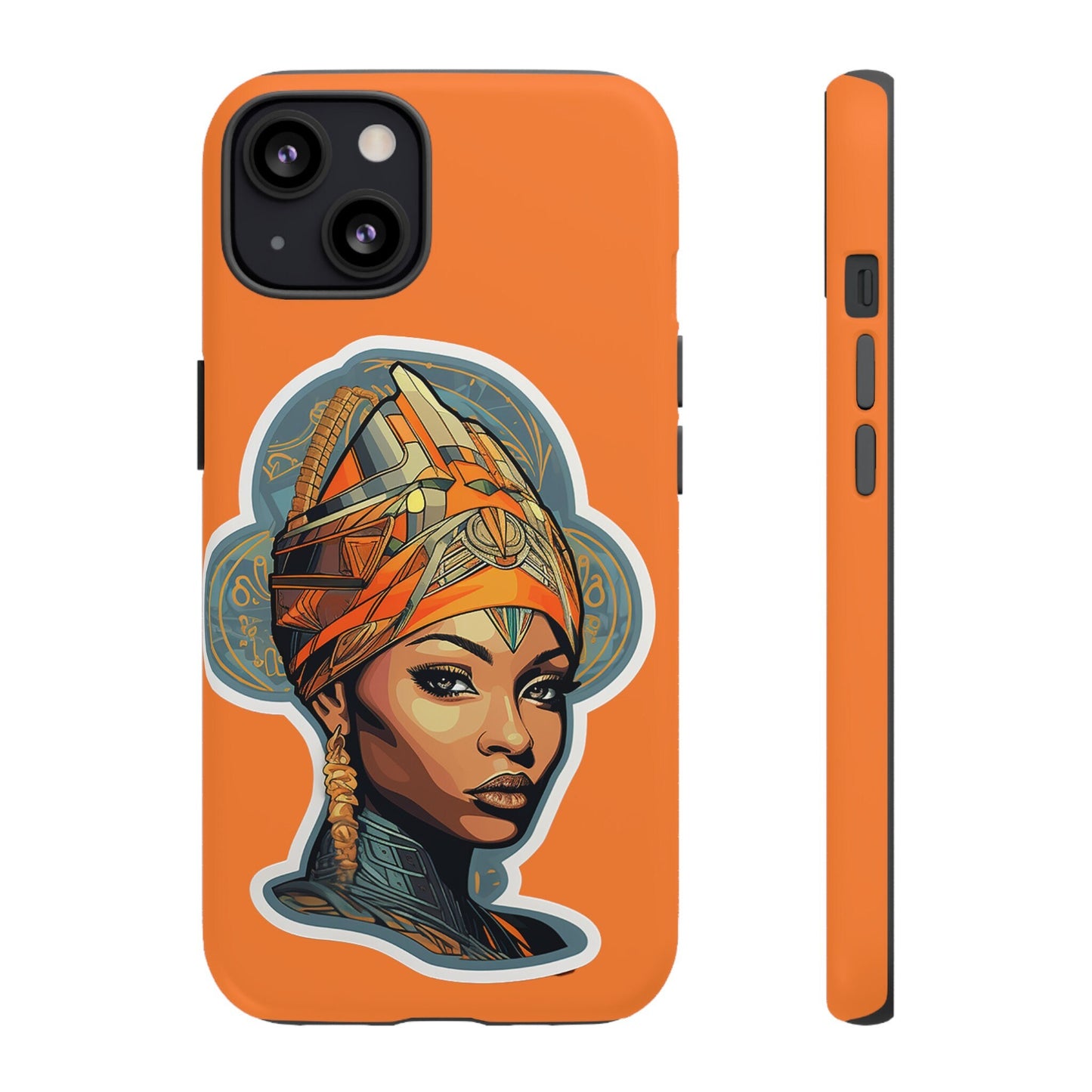 iPhone 13, iPhone 13 Pro, iPhone 13 Mini, iPhone 13 Pro Max Tough Cases African American Queen Nubian Princess Black Royalty