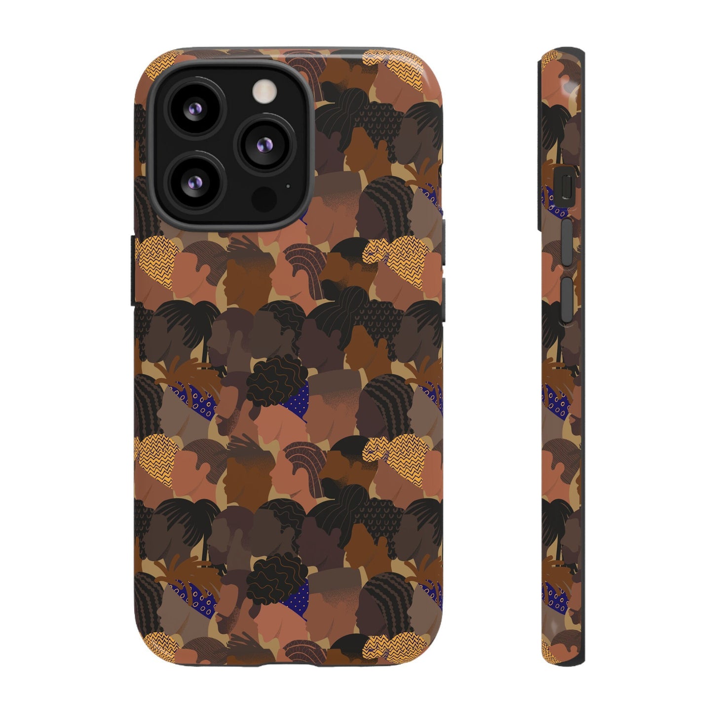 iPhone 13, iPhone 13 Pro, iPhone 13 Mini, iPhone 13 Pro Max Tough Cases African American Woman Black Woman