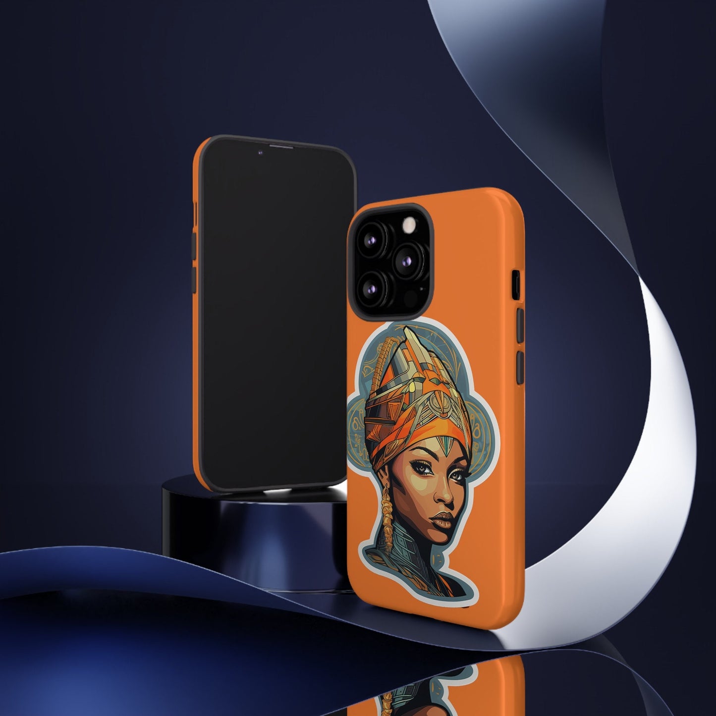 iPhone 13, iPhone 13 Pro, iPhone 13 Mini, iPhone 13 Pro Max Tough Cases African American Queen Nubian Princess Black Royalty
