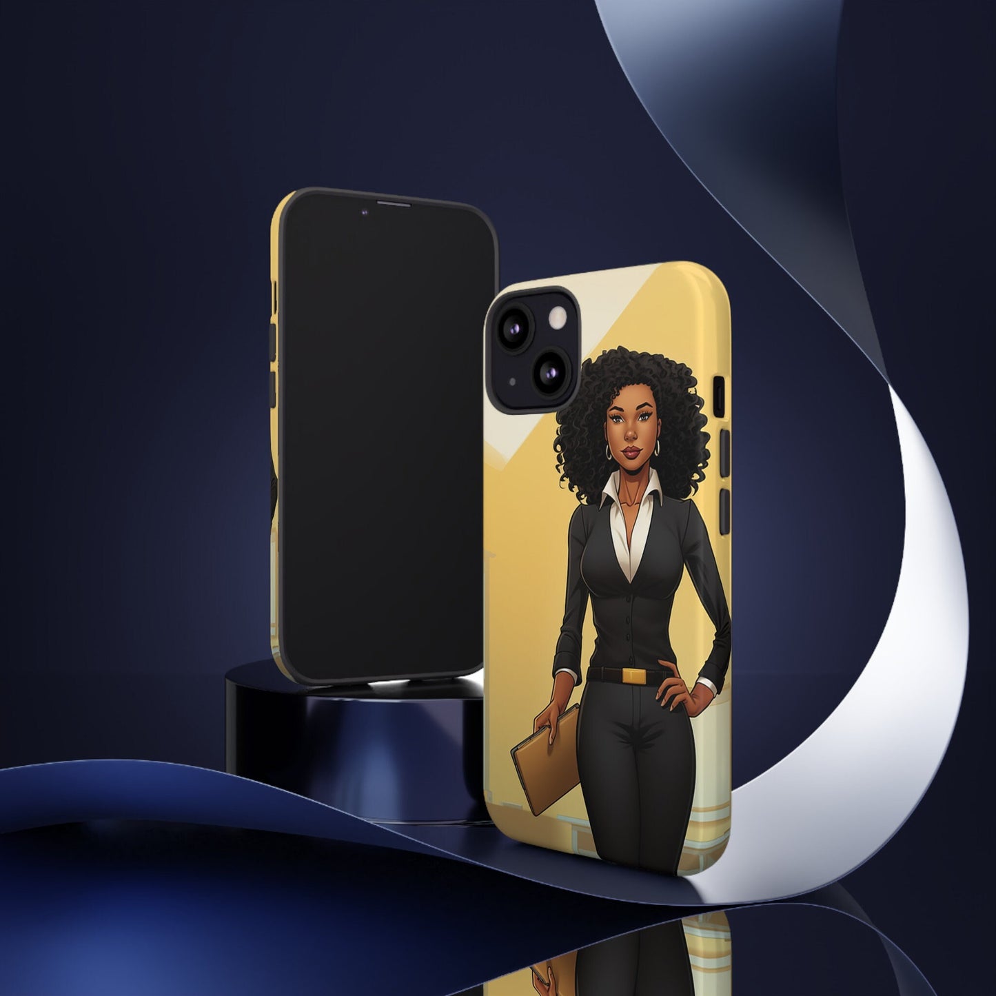 iPhone 13, iPhone 13 Pro, iPhone 13 Mini, iPhone 13 Pro Max Tough Cases African American Woman Business Woman Entrepreneur