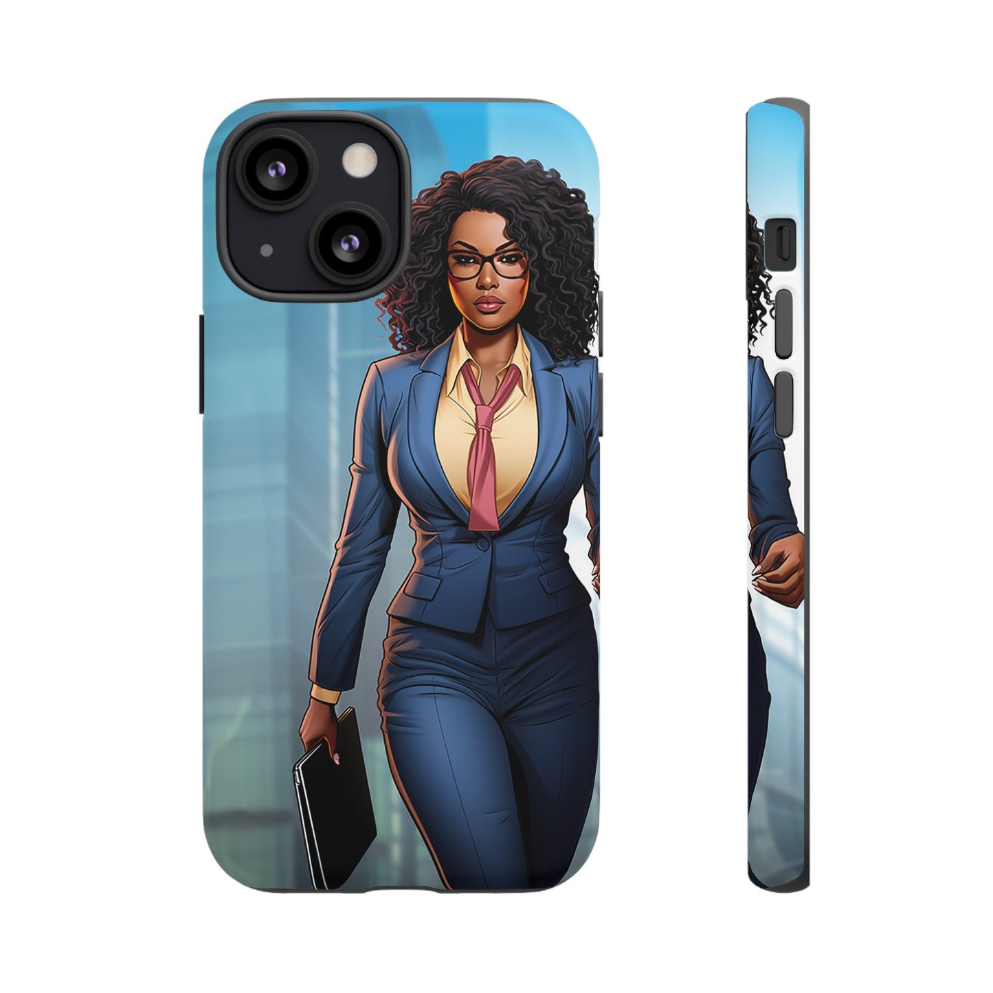 iPhone 13, iPhone 13 Pro, iPhone 13 Mini, iPhone 13 Pro Max Tough Cases African American Woman Business Woman Entrepreneur Superhero