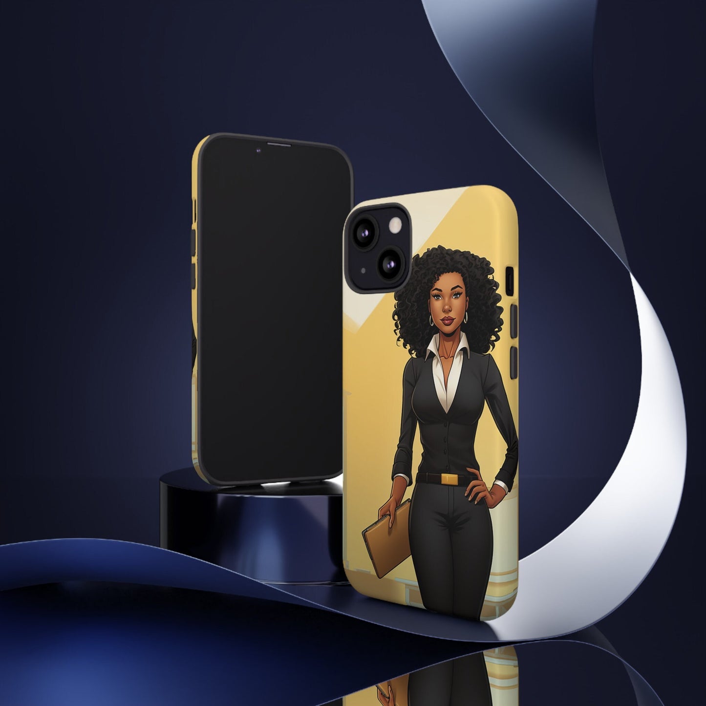 iPhone 13, iPhone 13 Pro, iPhone 13 Mini, iPhone 13 Pro Max Tough Cases African American Woman Business Woman Entrepreneur
