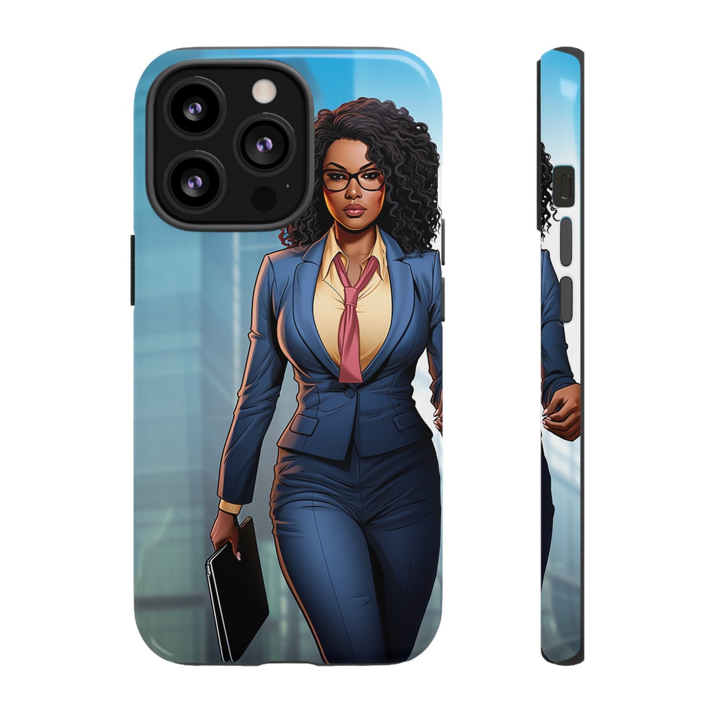 iPhone 13, iPhone 13 Pro, iPhone 13 Mini, iPhone 13 Pro Max Tough Cases African American Woman Business Woman Entrepreneur Superhero