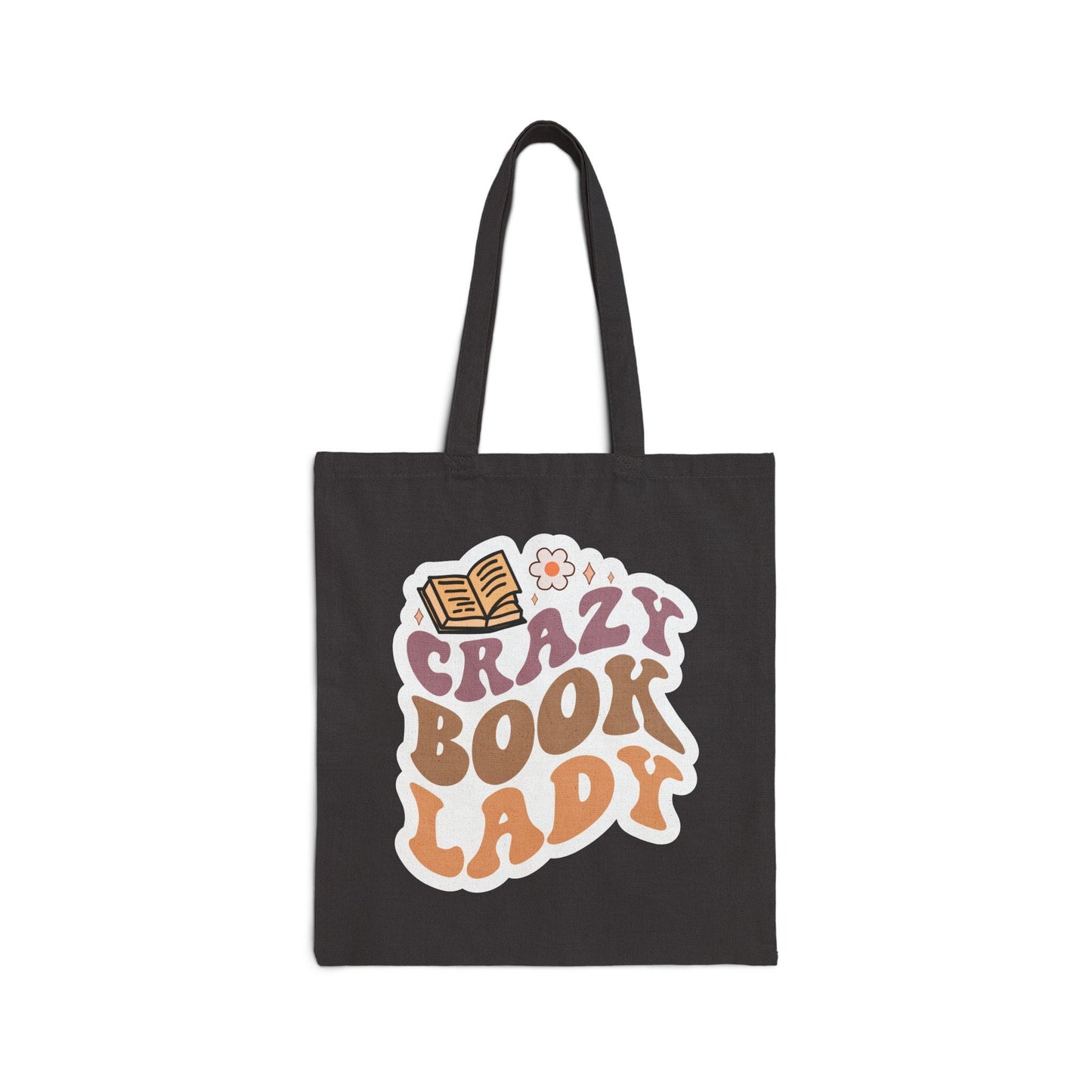 Crazy book lady gift for her power reader library tote book bag carry all tote power reader gift Cotton Canvas Tote Bag