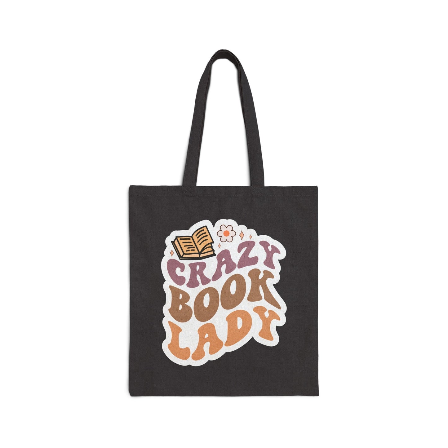Crazy book lady gift for her power reader library tote book bag carry all tote power reader gift Cotton Canvas Tote Bag