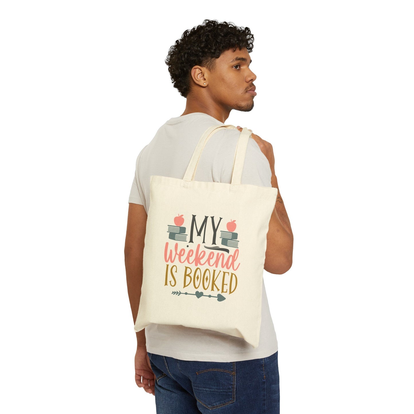 Weekend is booked book dragon gift for her library book bag power reader gift for book lover gift Cotton Canvas Tote Bag