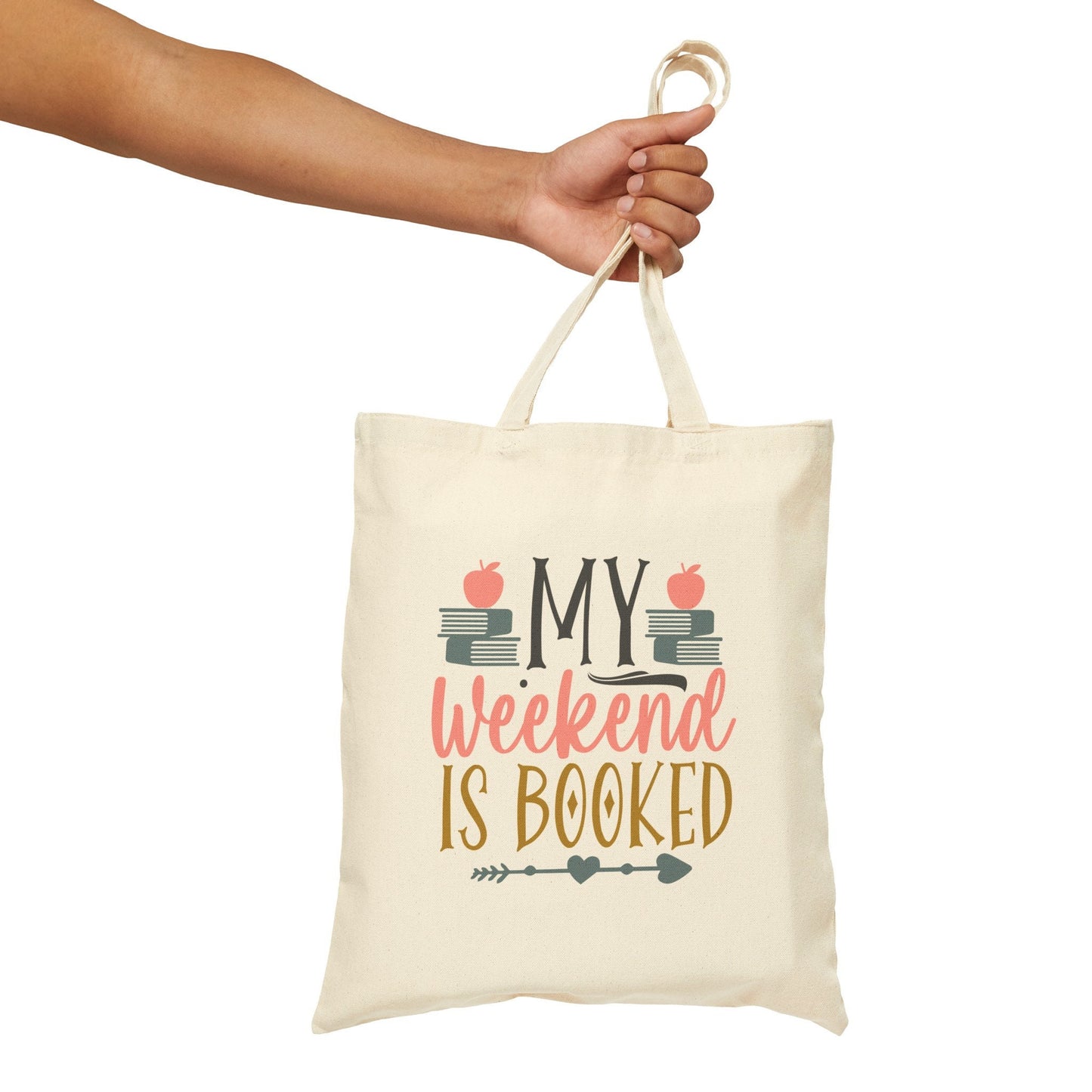 Weekend is booked book dragon gift for her library book bag power reader gift for book lover gift Cotton Canvas Tote Bag