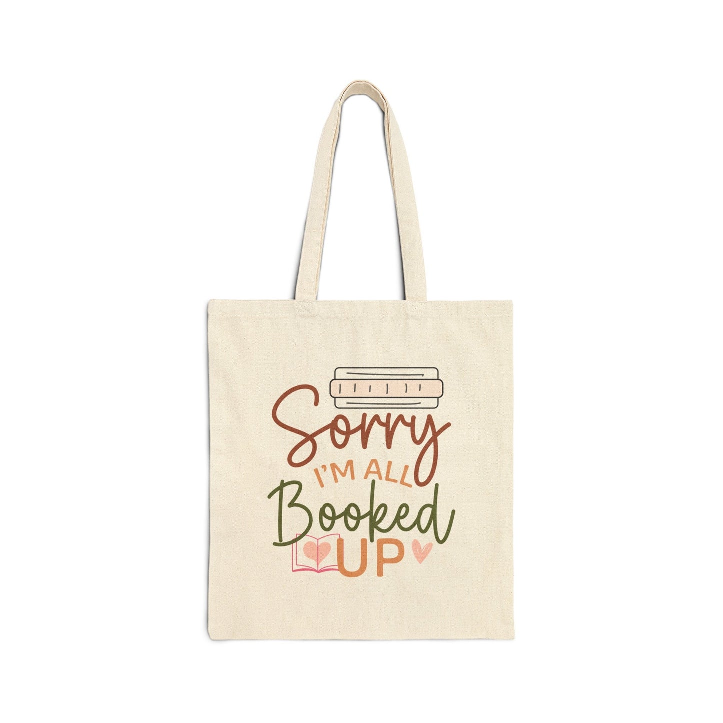 All Booked Up Book bag library tote gift for her power reader book worm book lover book dragon Cotton Canvas Tote Bag