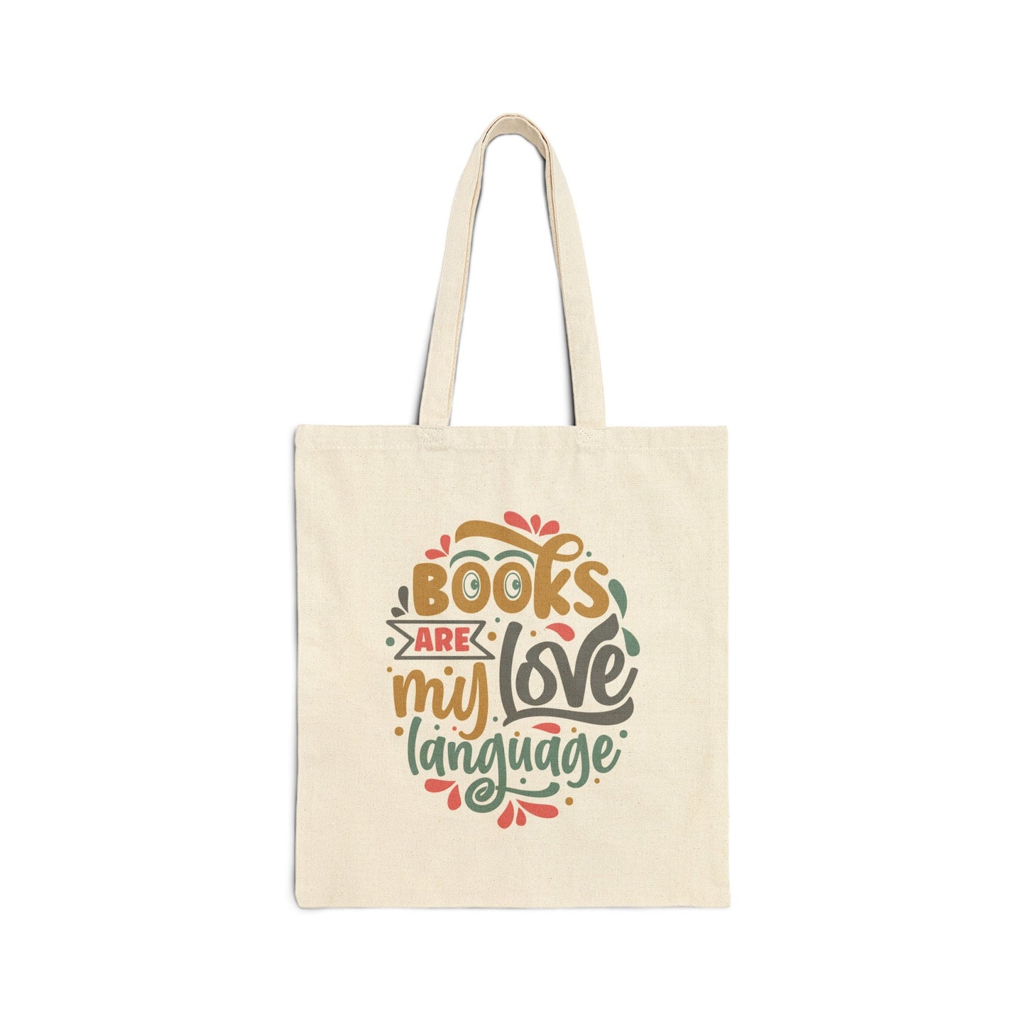 Book are my love language gift for her book lover gift for book dragon power reader Cotton Canvas Tote Bag