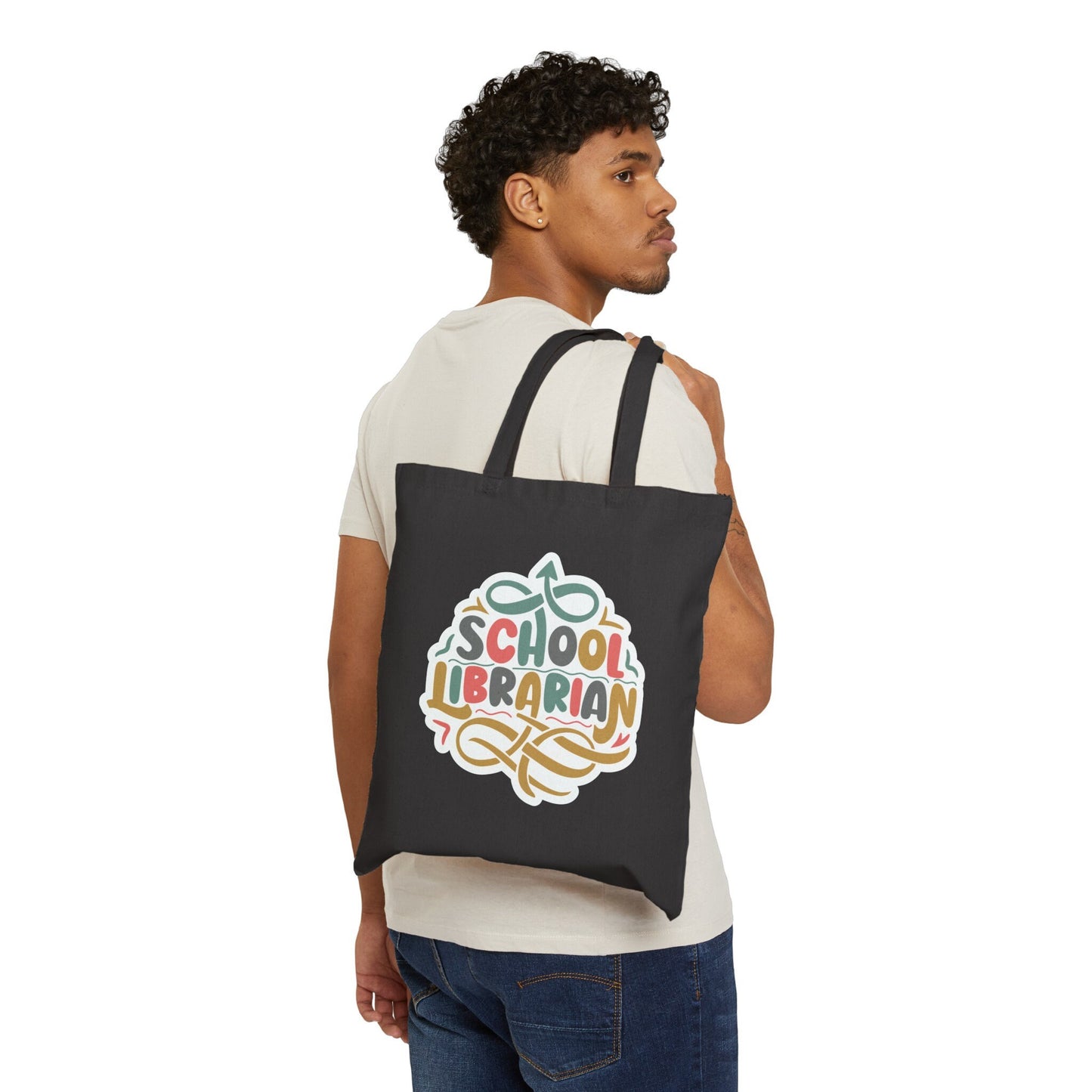 School Librarian Gift Teacher Appreciation Week Teacher gift Library Book Cotton Canvas Tote Bag