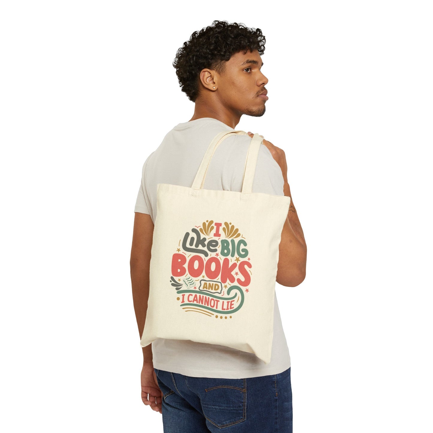 I like big books cannot lie book lover gift for Power Reader Book Dragon library book Bag Cotton Canvas Tote Bag