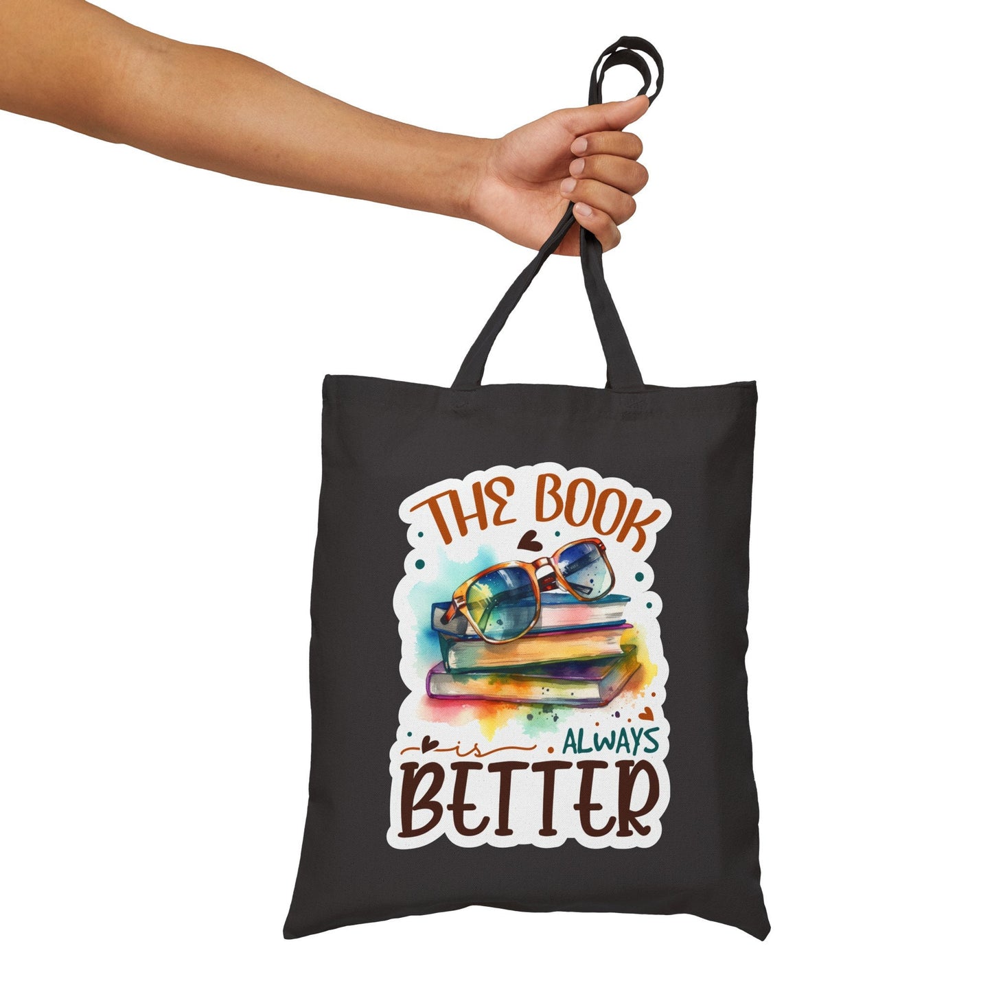 Book is always better book lover gift for book nerd power reader book worm gift library book bag Cotton Canvas Tote Bag