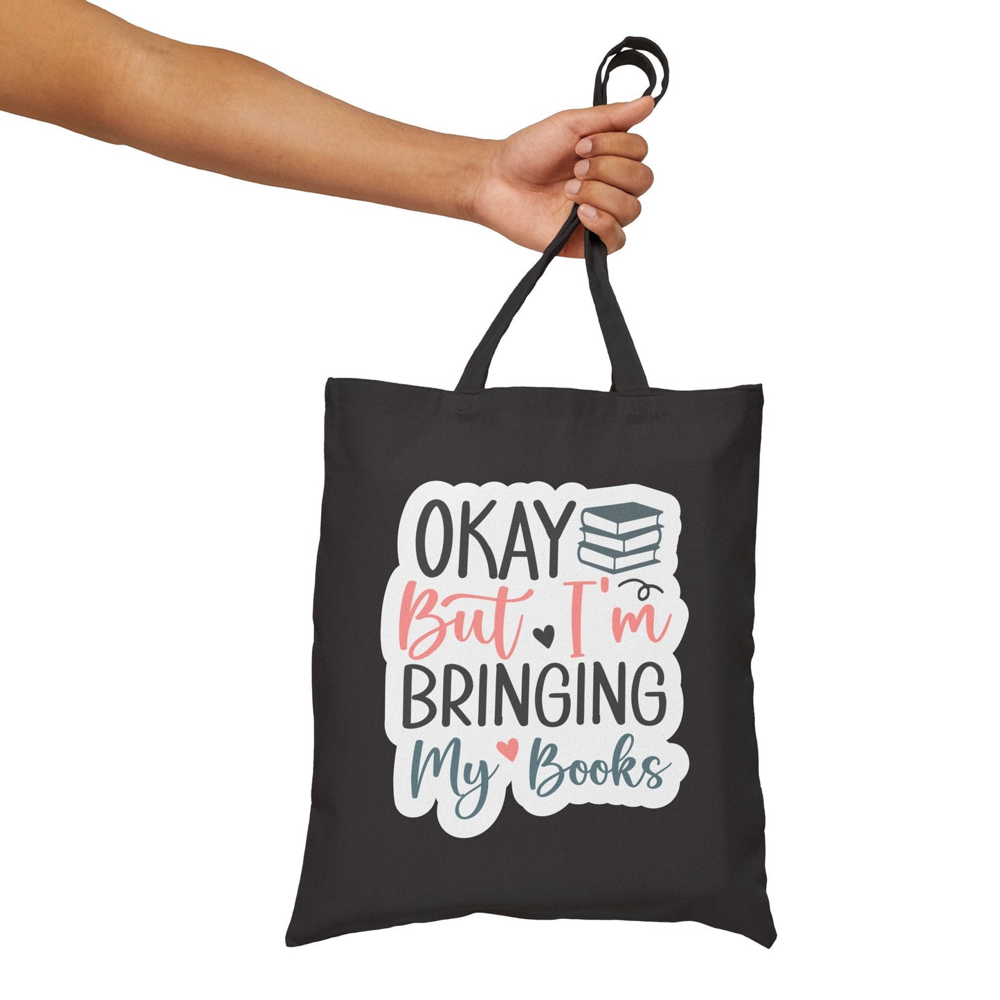 Bringing my Books Book lover gift for Power Reader Library book bag gift for book nerd Cotton Canvas Tote Bag