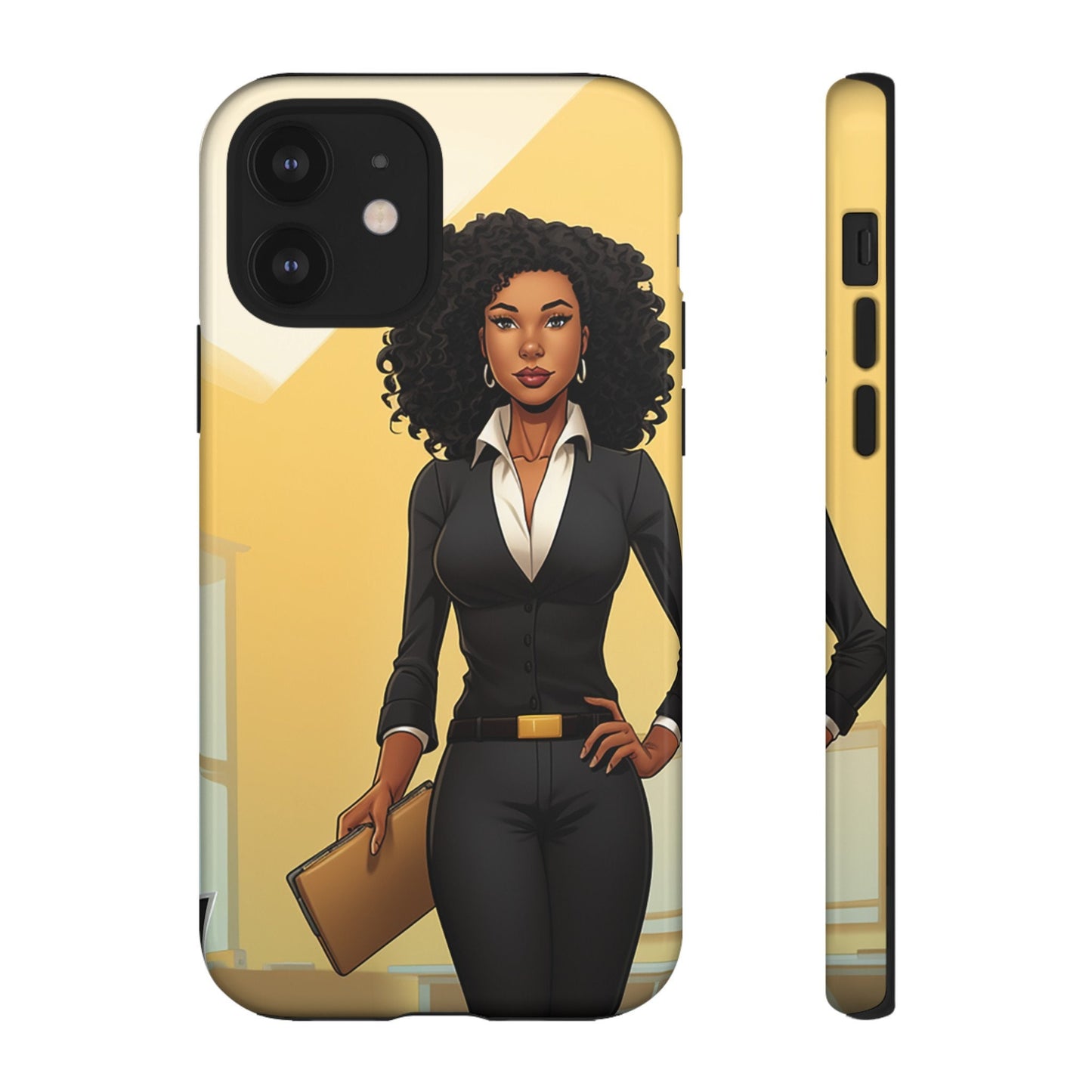 iPhone 12, iPhone 12 Pro, iPhone 12 Mini, iPhone 12 Pro Max Tough Cases African American Woman Business Woman Entrepreneur