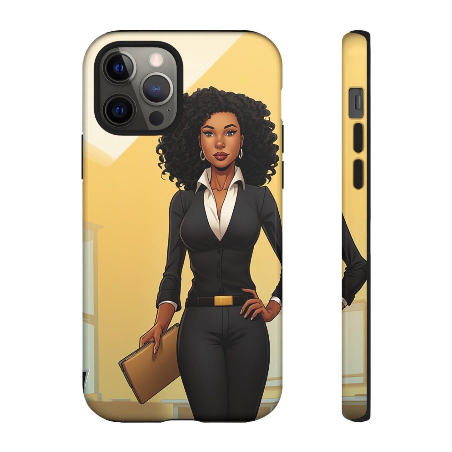 iPhone 12, iPhone 12 Pro, iPhone 12 Mini, iPhone 12 Pro Max Tough Cases African American Woman Business Woman Entrepreneur