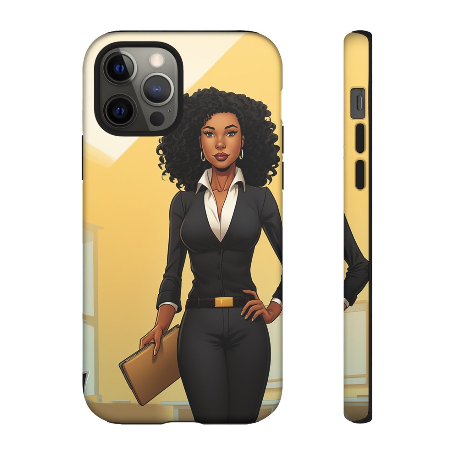 iPhone 12, iPhone 12 Pro, iPhone 12 Mini, iPhone 12 Pro Max Tough Cases African American Woman Business Woman Entrepreneur