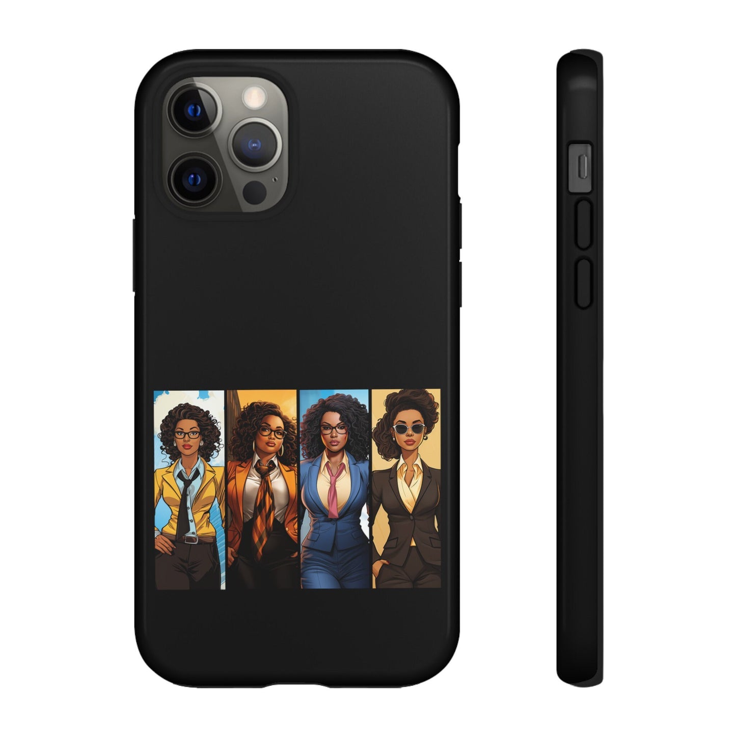 iPhone 12, iPhone 12 Pro, iPhone 12 Mini, iPhone 12 Pro Max Tough Cases African American Black Women Superheroes Strong Black Women