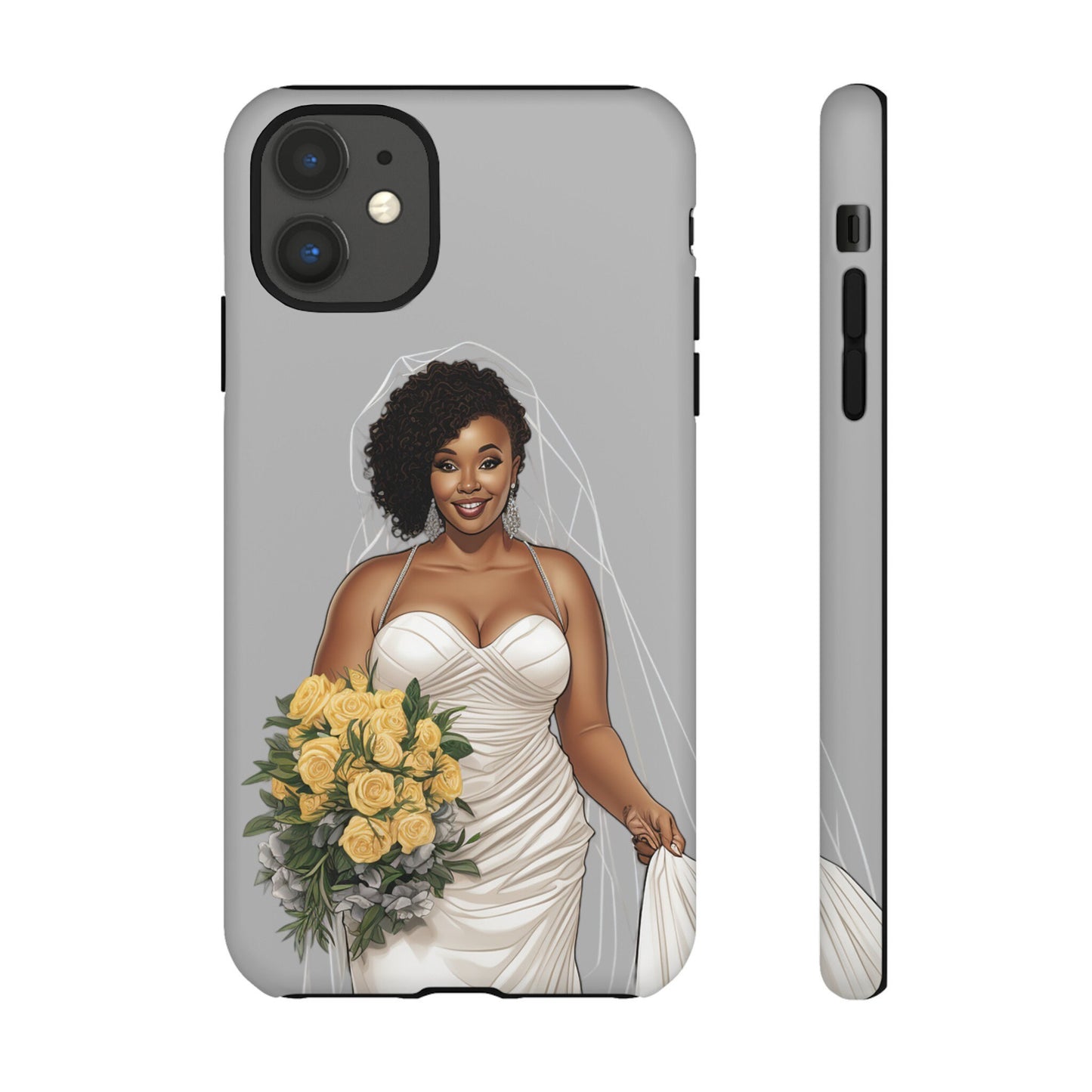 iPhone 11, iPhone 11 Pro, iPhone 11 Tough Cases African American Bride Black bride wedding Dress Wedding Gown