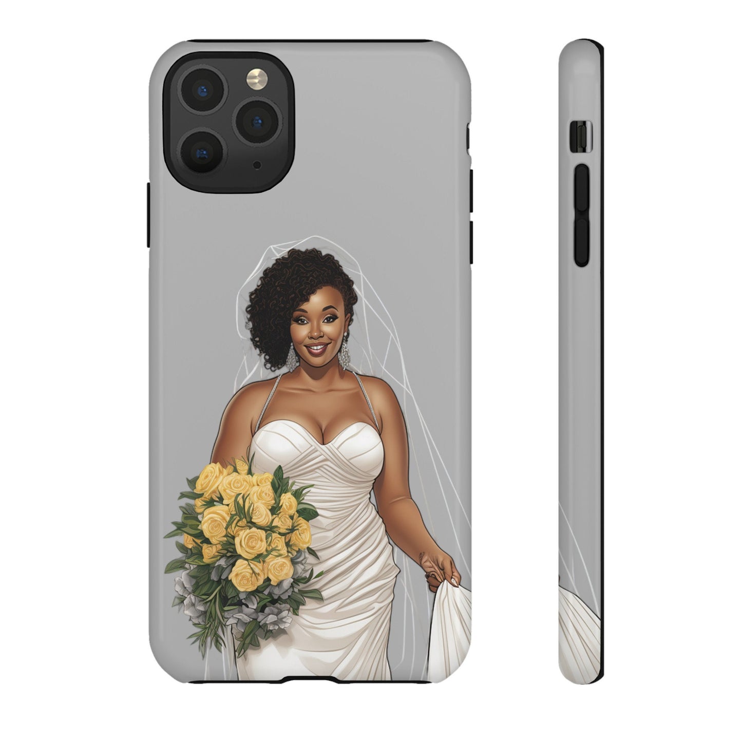iPhone 11, iPhone 11 Pro, iPhone 11 Tough Cases African American Bride Black bride wedding Dress Wedding Gown