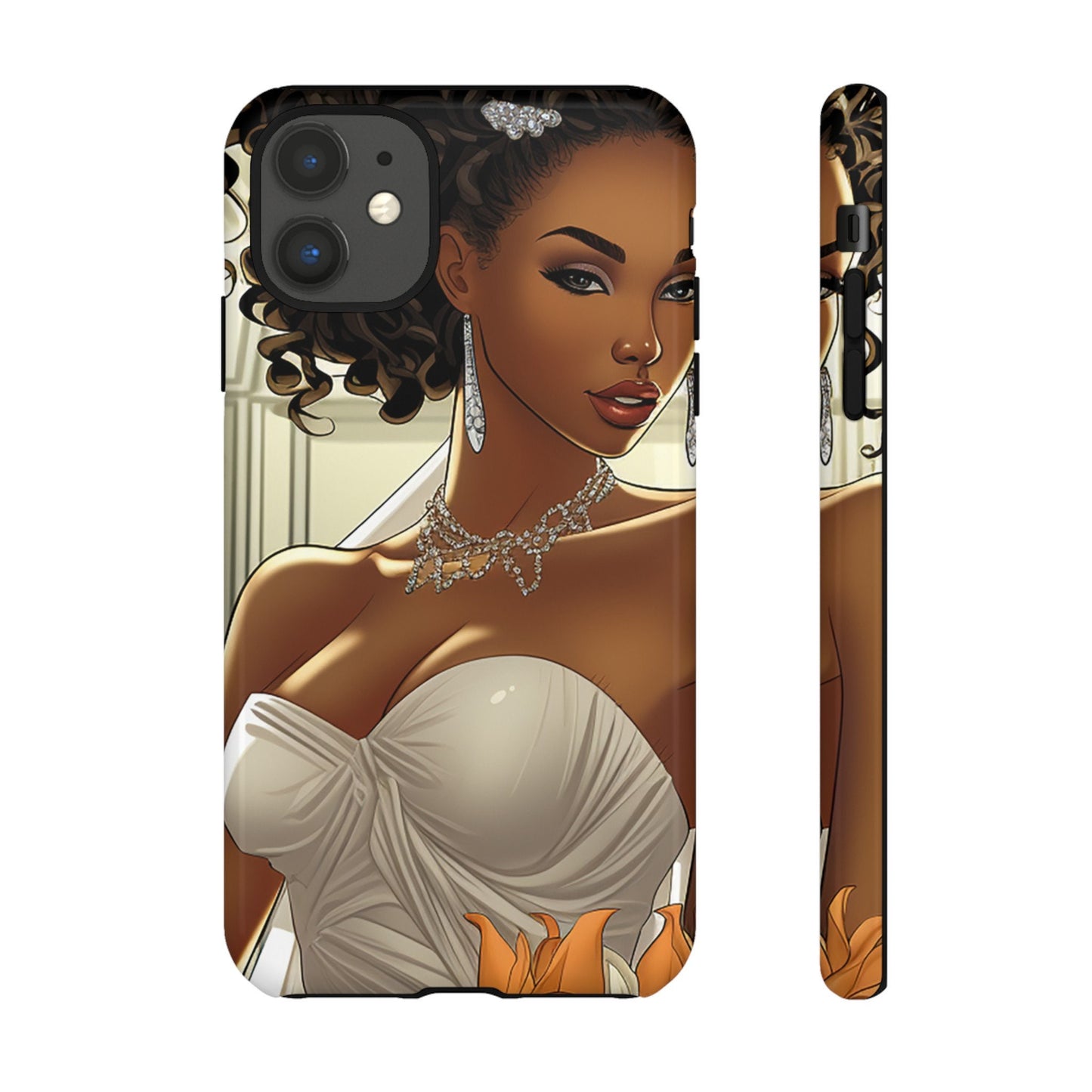 iPhone 11, iPhone 11 Pro, iPhone 11 Tough Cases African American Bride Black bride wedding Dress Wedding Gown