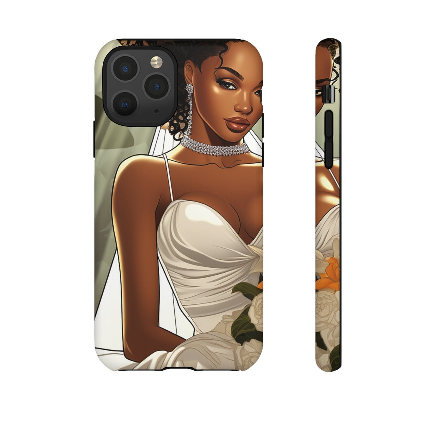 iPhone 11, iPhone 11 Pro, iPhone 11 Tough Cases African American Bride Black bride wedding Dress Wedding Gown