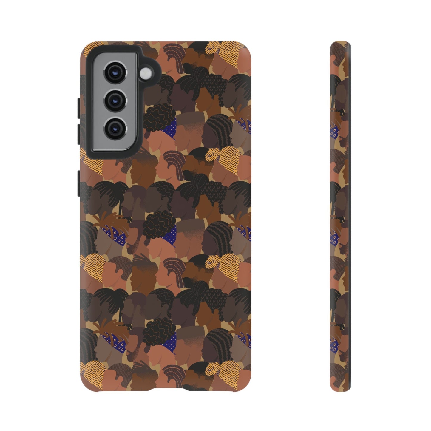 Samsung Galaxy S21 Samsung Galaxy S21 Plus Samsung Galaxy S21 Ultra S21 FE Tough Cases African American Woman Black Woman