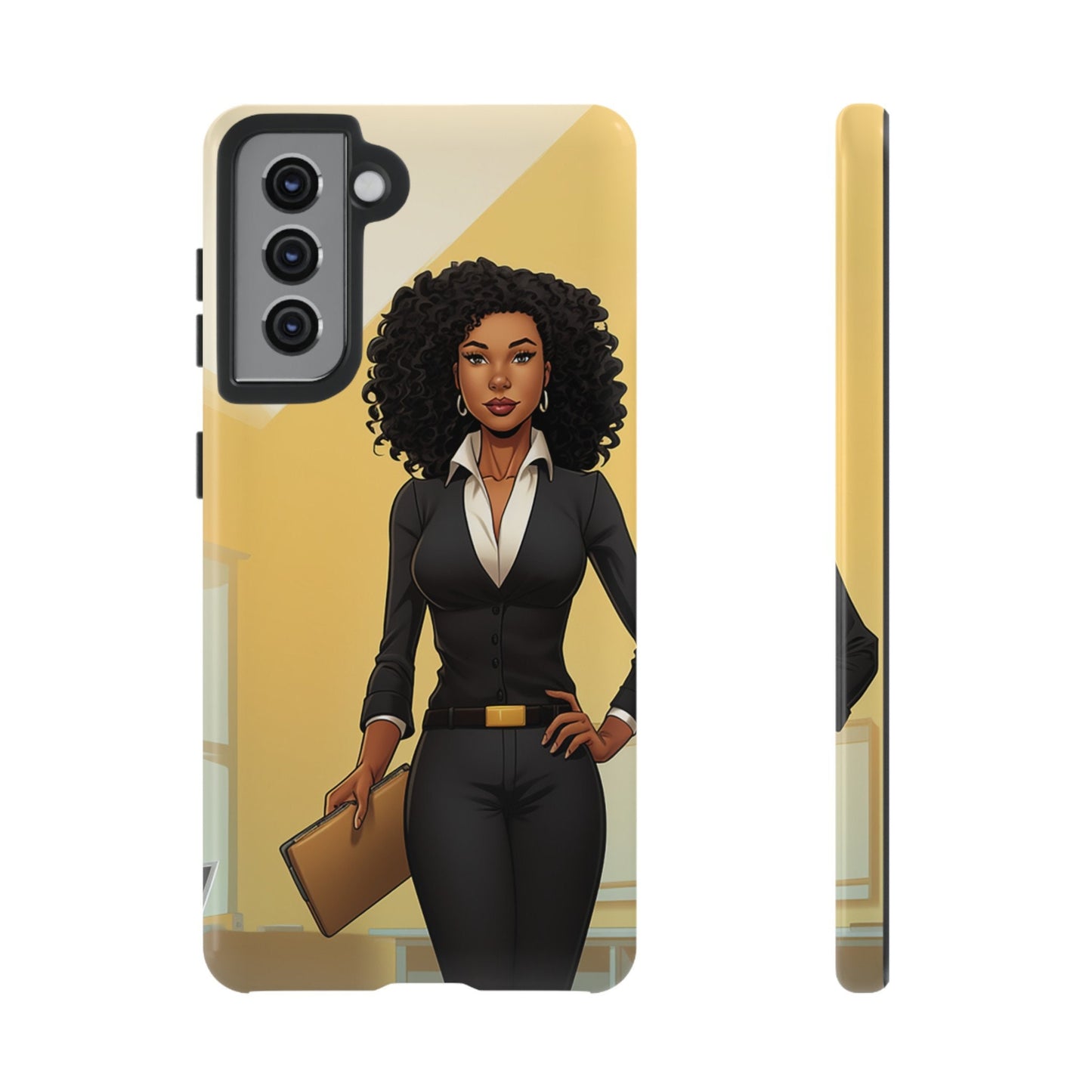Samsung Galaxy S21 Samsung Galaxy S21 Plus Samsung Galaxy S21 Ultra S21 FE Tough Cases African American Woman Business Woman Entrepreneur