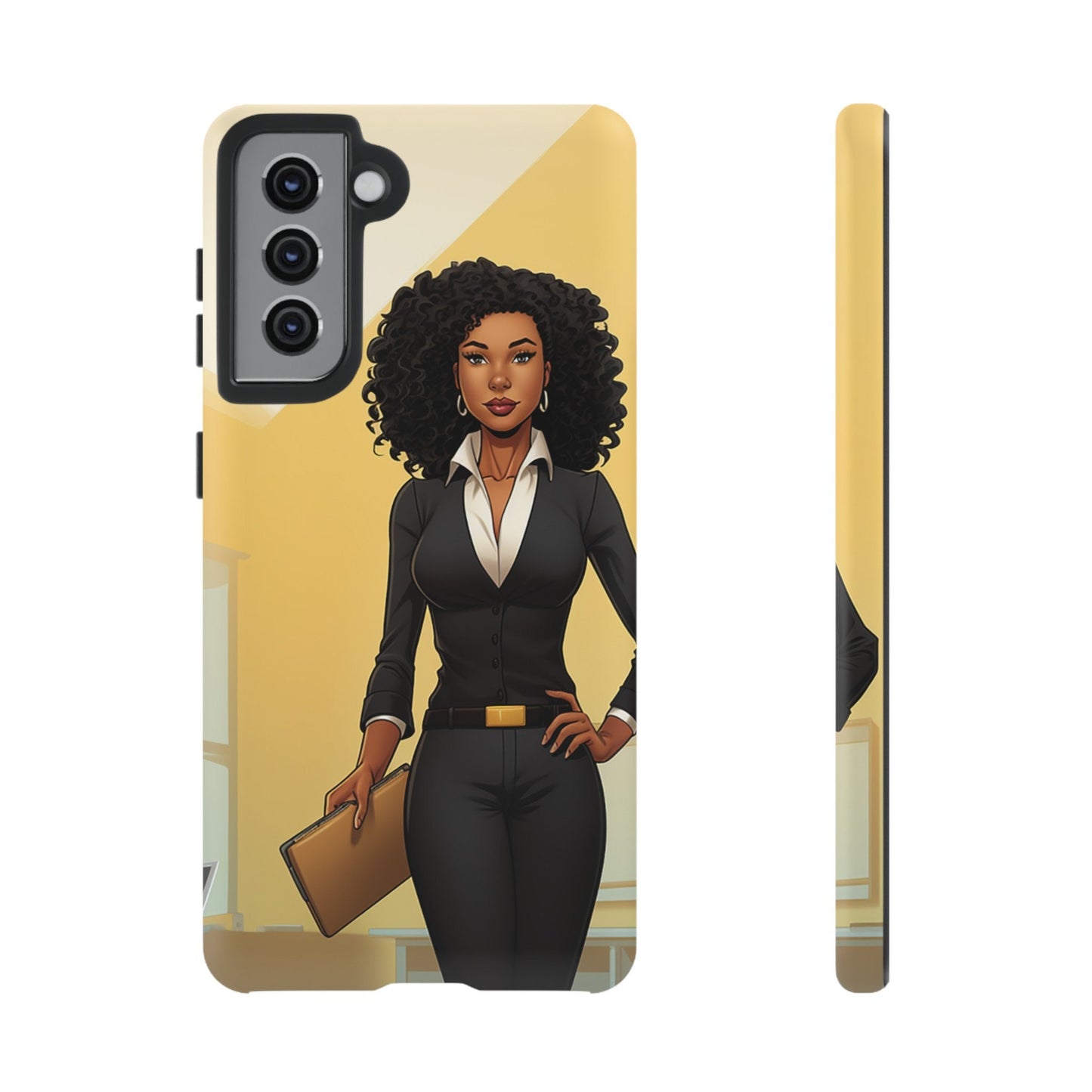 Samsung Galaxy S21 Samsung Galaxy S21 Plus Samsung Galaxy S21 Ultra S21 FE Tough Cases African American Woman Business Woman Entrepreneur