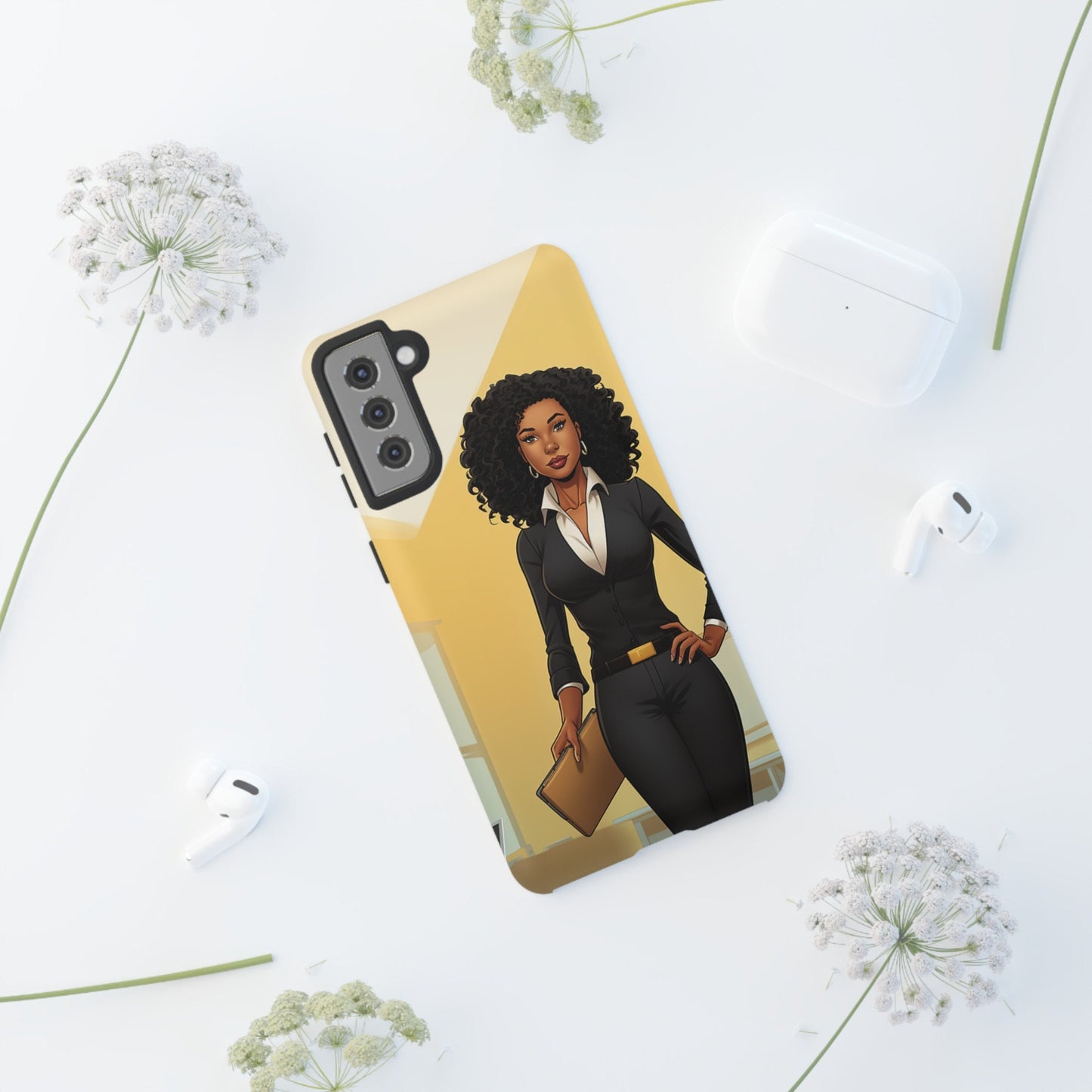 Samsung Galaxy S21 Samsung Galaxy S21 Plus Samsung Galaxy S21 Ultra S21 FE Tough Cases African American Woman Business Woman Entrepreneur