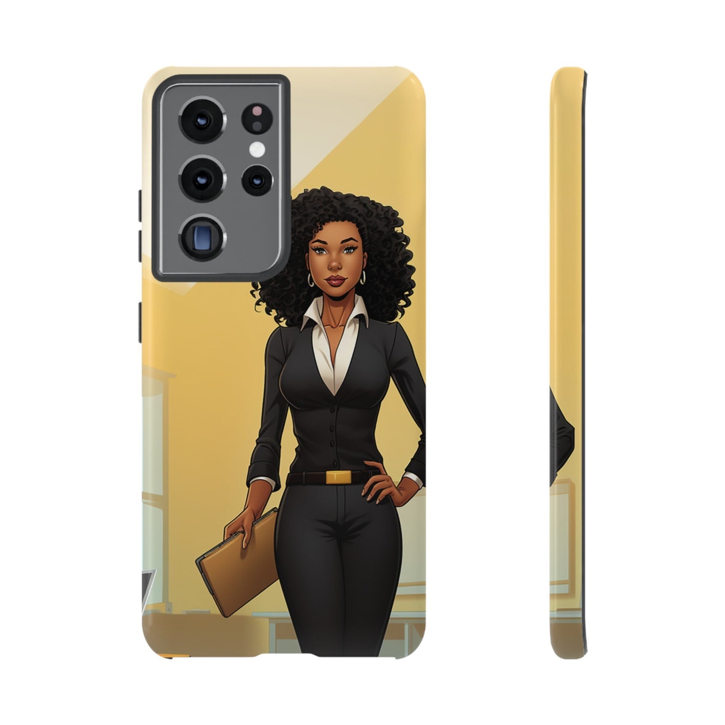Samsung Galaxy S21 Samsung Galaxy S21 Plus Samsung Galaxy S21 Ultra S21 FE Tough Cases African American Woman Business Woman Entrepreneur