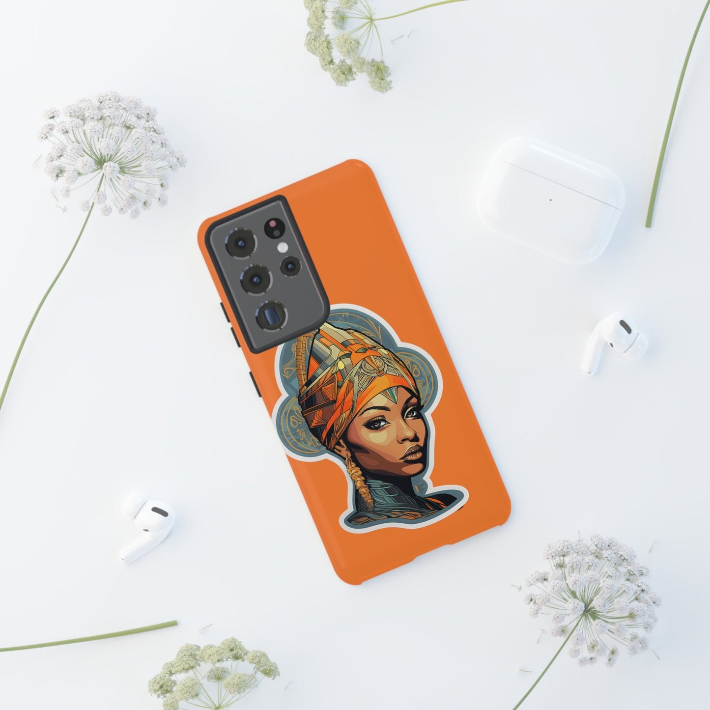 Samsung Galaxy S21 Samsung Galaxy S21 Plus Samsung Galaxy S21 Ultra S21 FE Tough Cases African American Queen Nubian Princess Black Royalty
