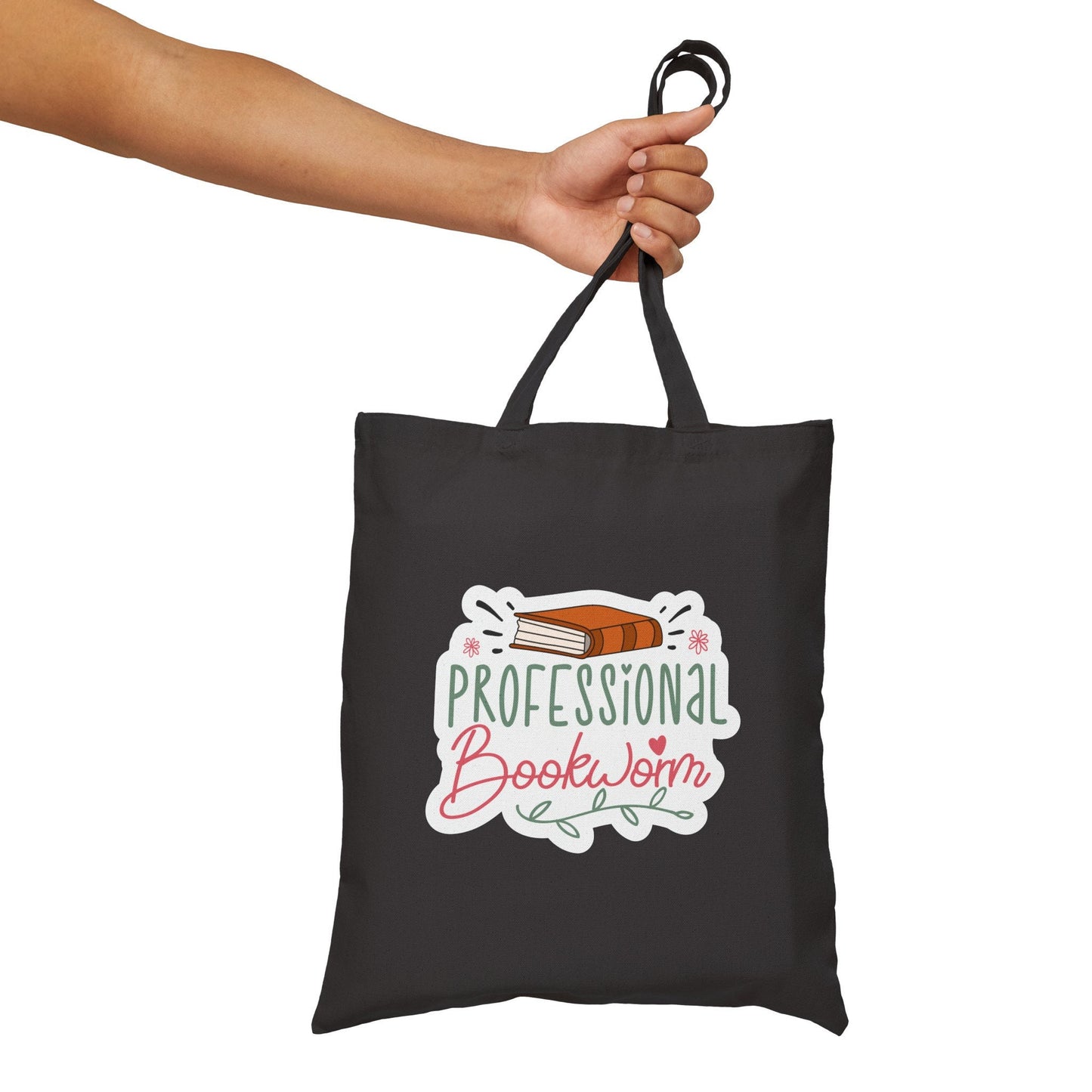 Professional Bookworm (Book Dragon) Book lover Gift Book Dragon Book Nerd Power Reader Present Cotton Canvas Tote Bag