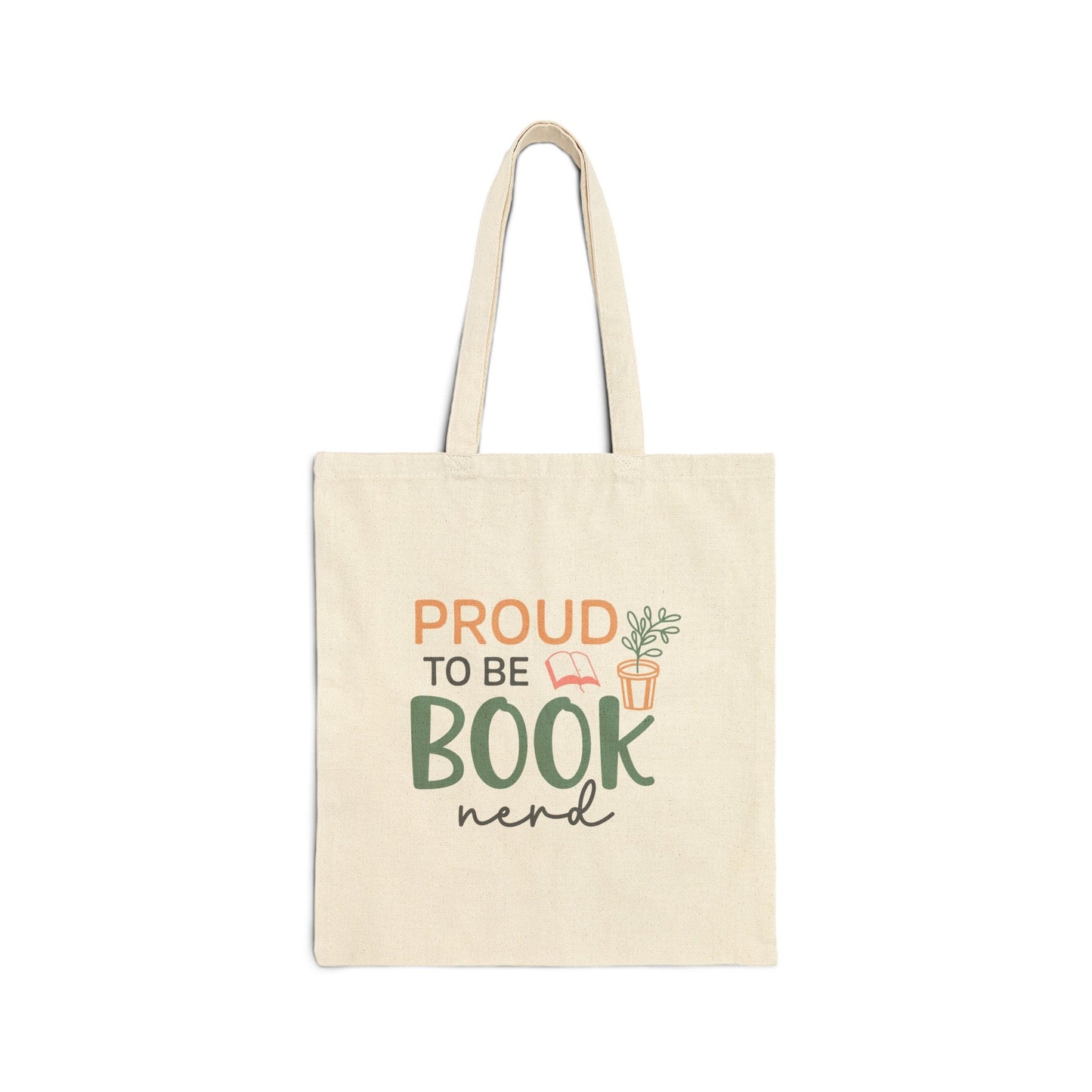 Power to be a Book Nerd Cotton Canvas Tote Bag - Book Dragon, Power Reader, Book Worm, Bookaholic Gift