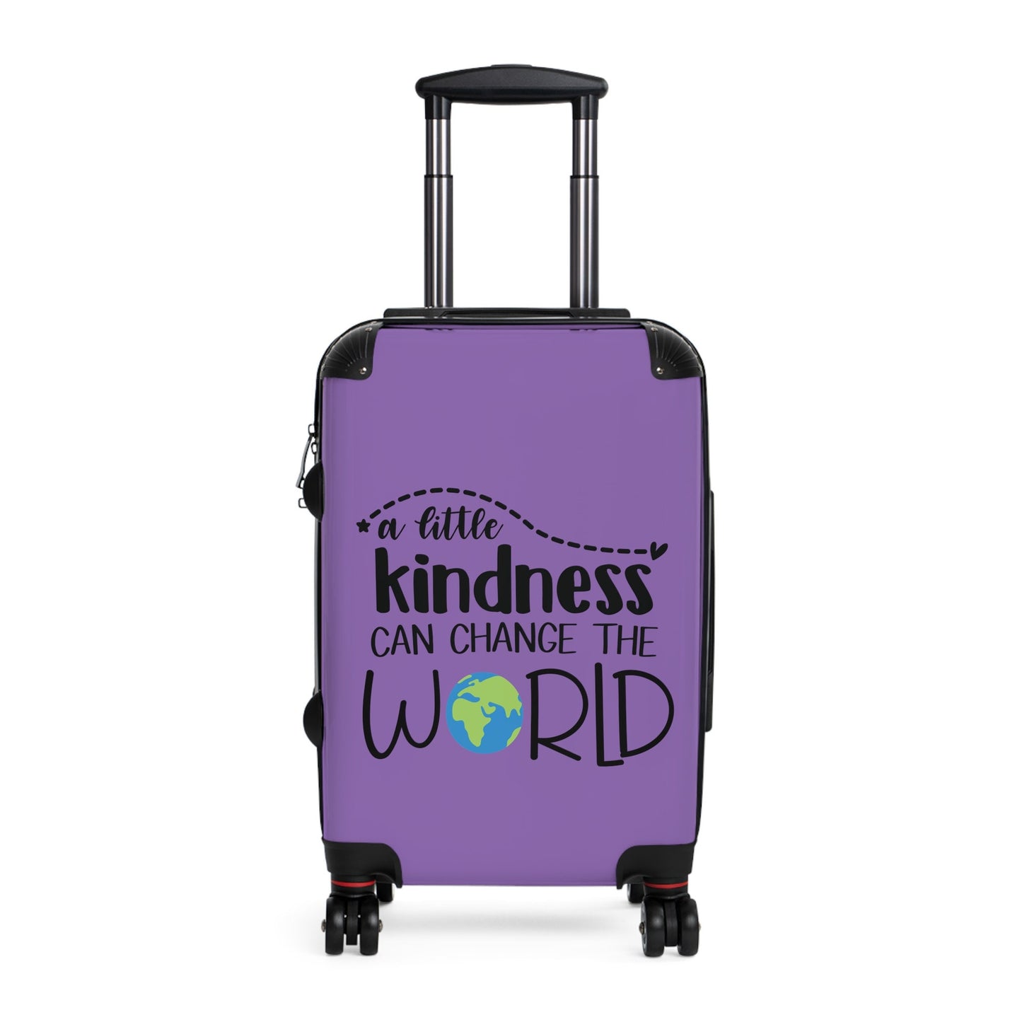 Kindness Can Change the World Peace Vacation Suitcase Travel Luggage Wedding or Honeymoon Suitcase - Purple (3 sizes)