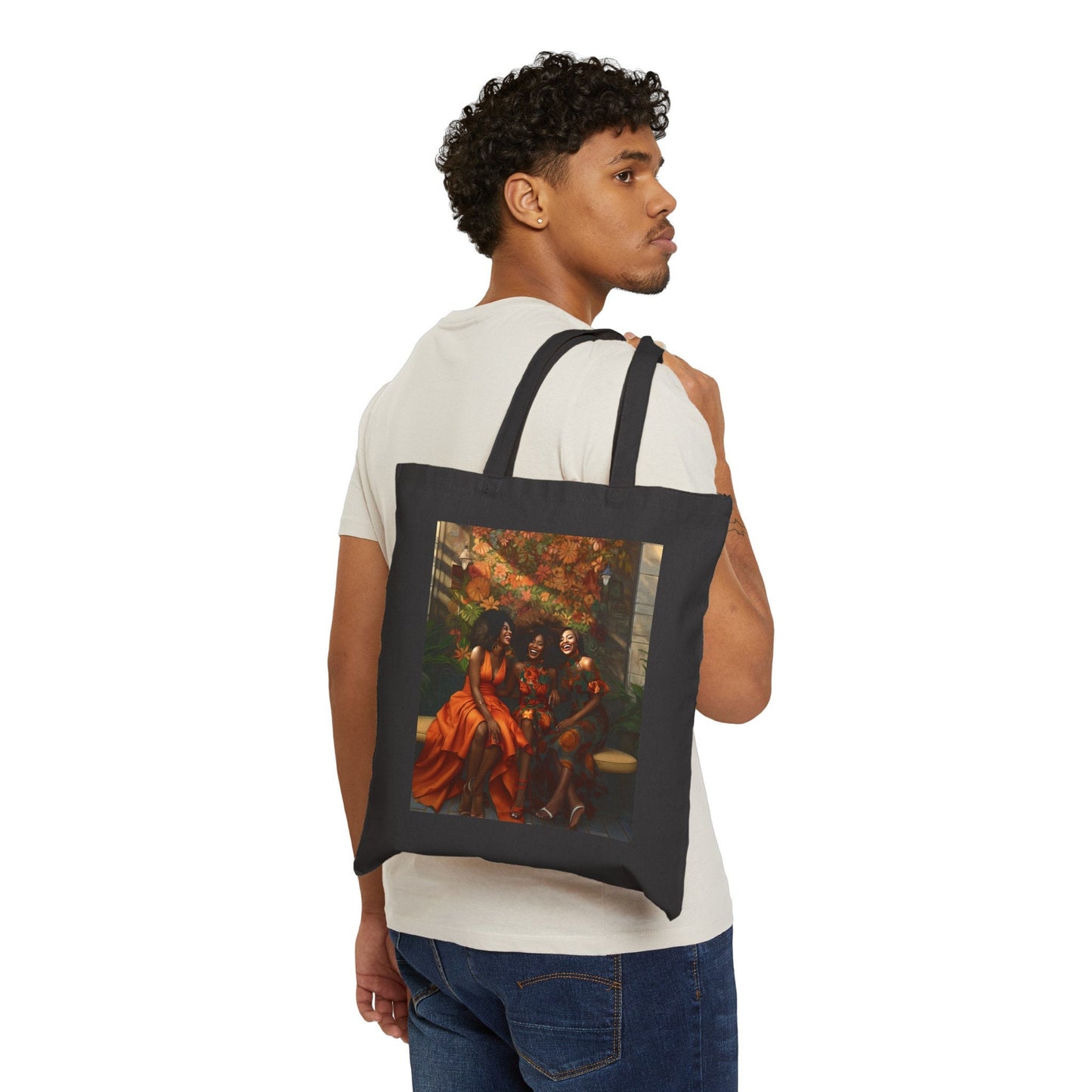 African American Women Reunion Sister Friends Together Gift for Her Cotton Canvas Tote Bag