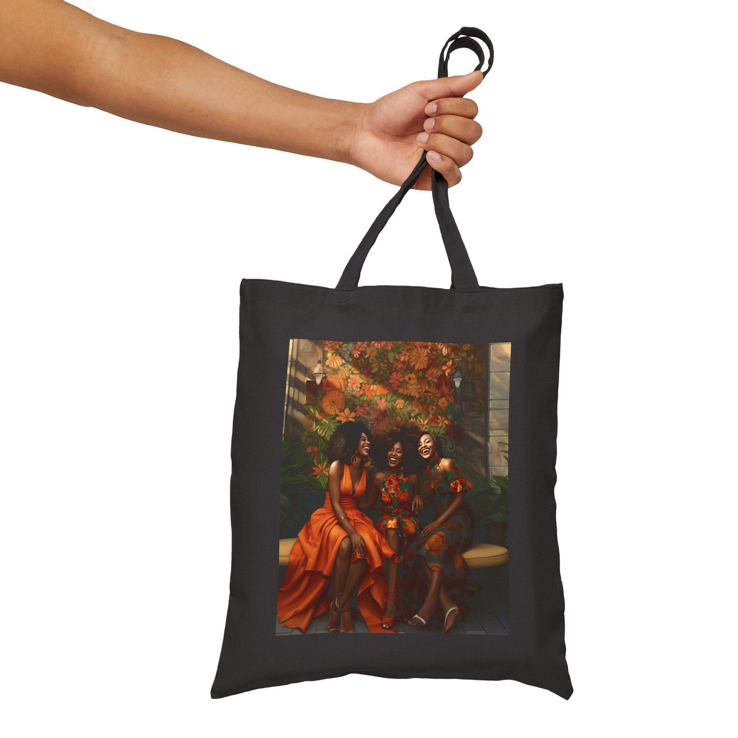 African American Women Reunion Sister Friends Together Gift for Her Cotton Canvas Tote Bag