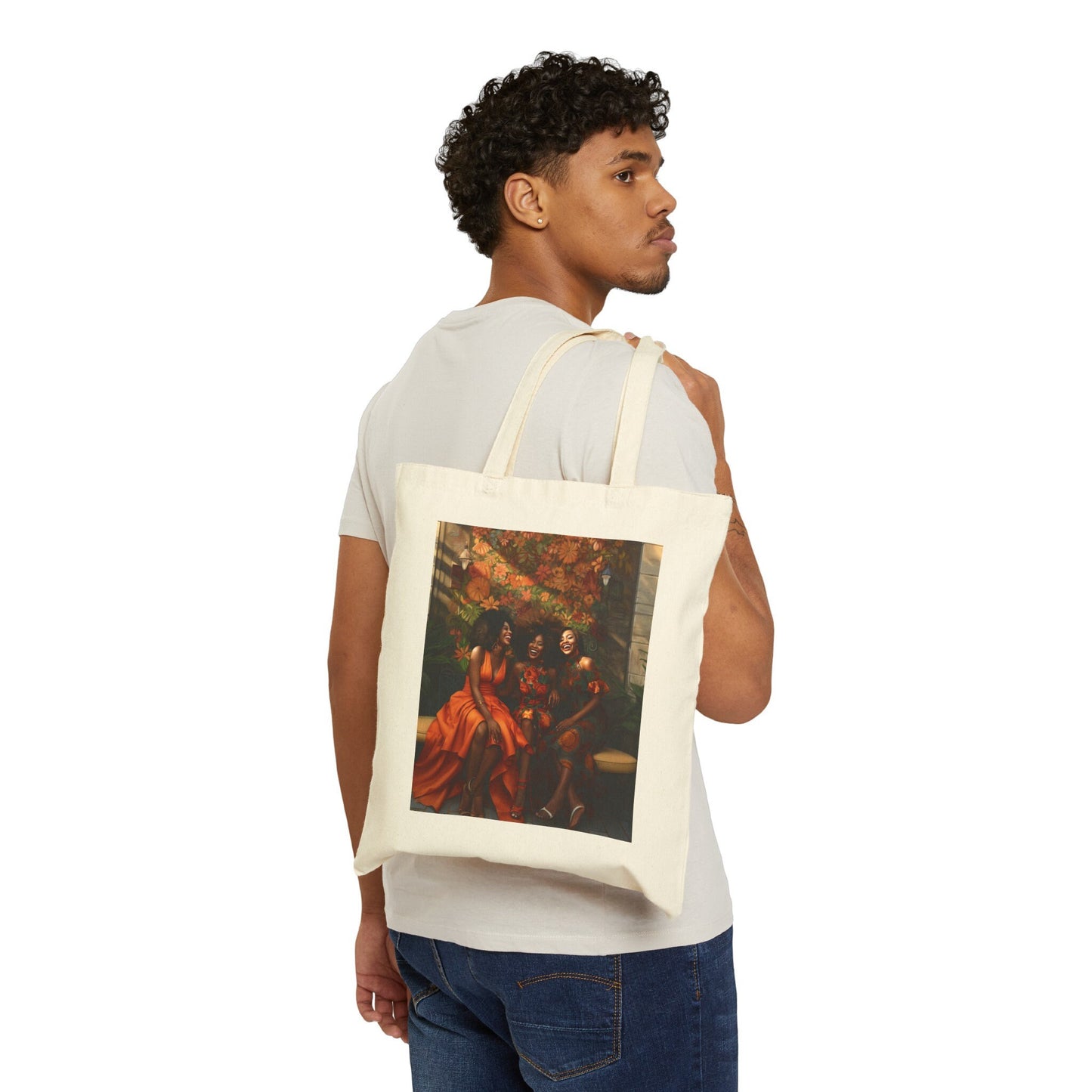 African American Women Reunion Sister Friends Together Gift for Her Cotton Canvas Tote Bag