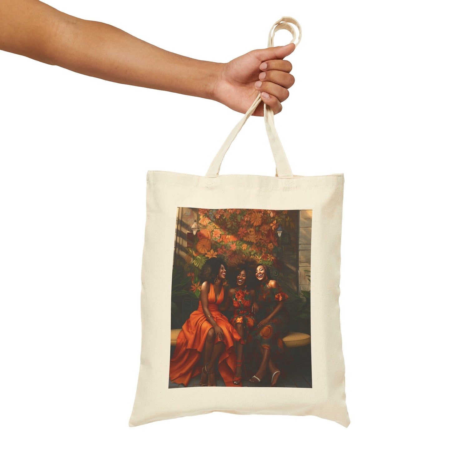 African American Women Reunion Sister Friends Together Gift for Her Cotton Canvas Tote Bag