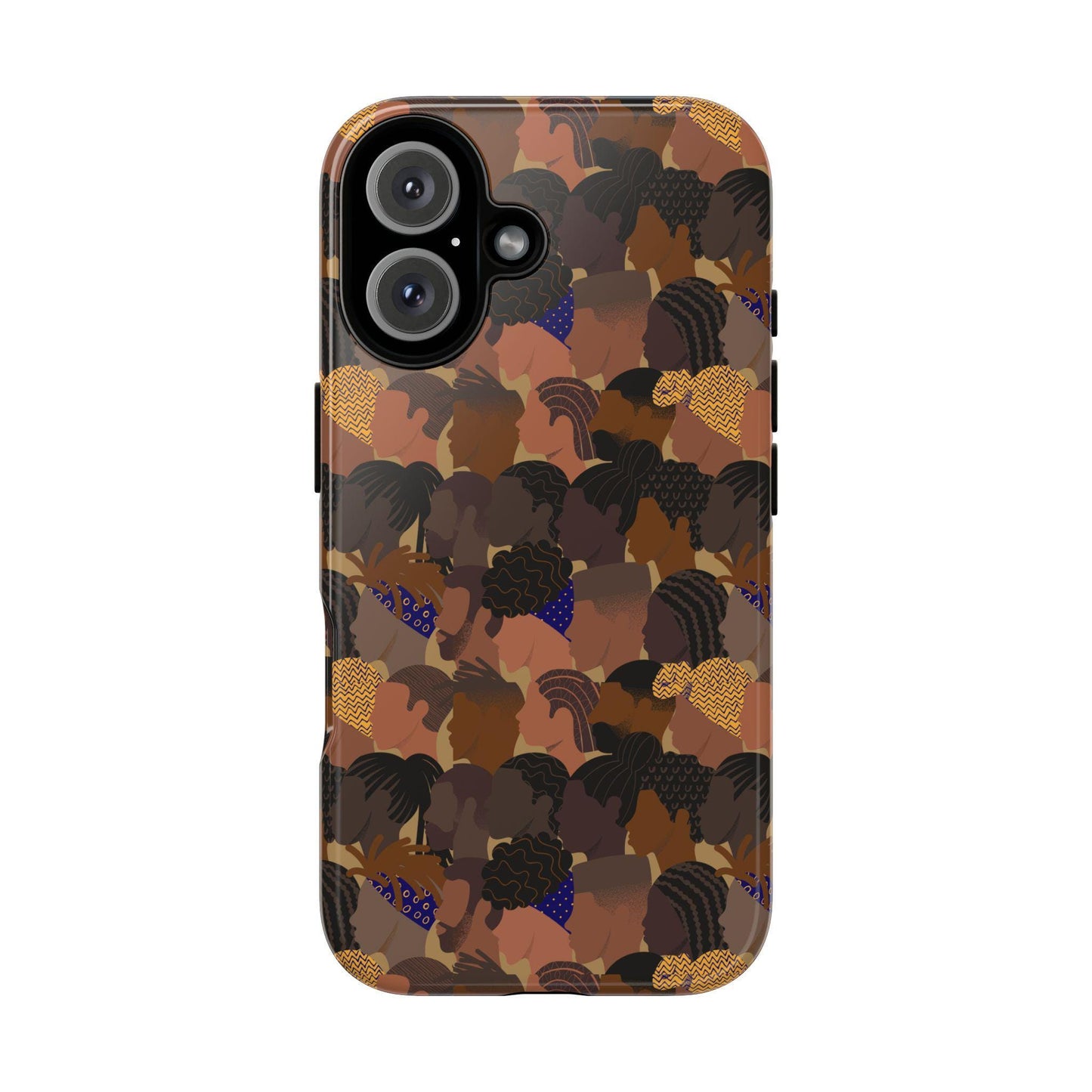 iPhone 16, iPhone 16 Pro, iPhone 16 Plus, iPhone 16 Pro Max Tough Cases African American Woman Black Woman