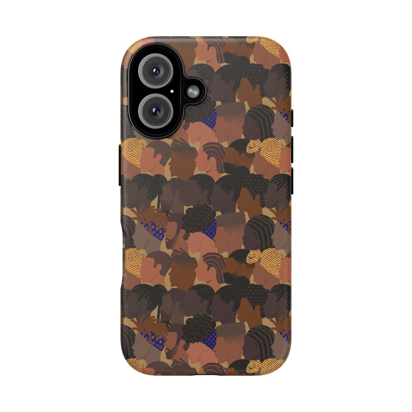 iPhone 16, iPhone 16 Pro, iPhone 16 Plus, iPhone 16 Pro Max Tough Cases African American Woman Black Woman
