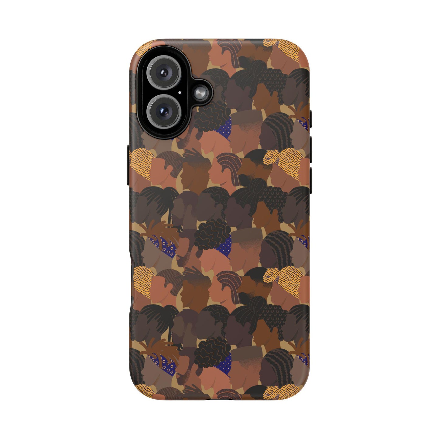 iPhone 16, iPhone 16 Pro, iPhone 16 Plus, iPhone 16 Pro Max Tough Cases African American Woman Black Woman